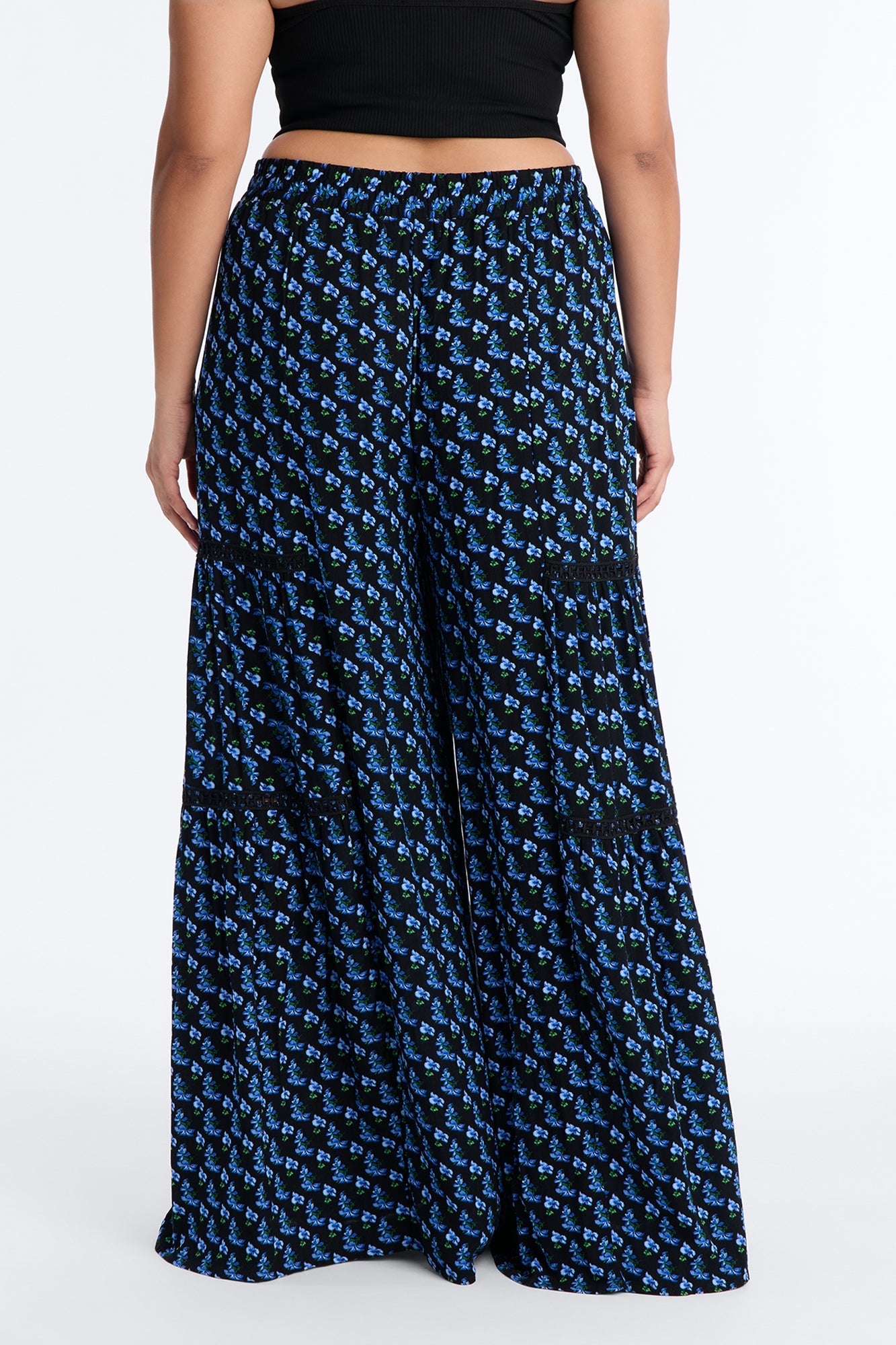 Maybe Later Wide Leg Pant - Blue/combo