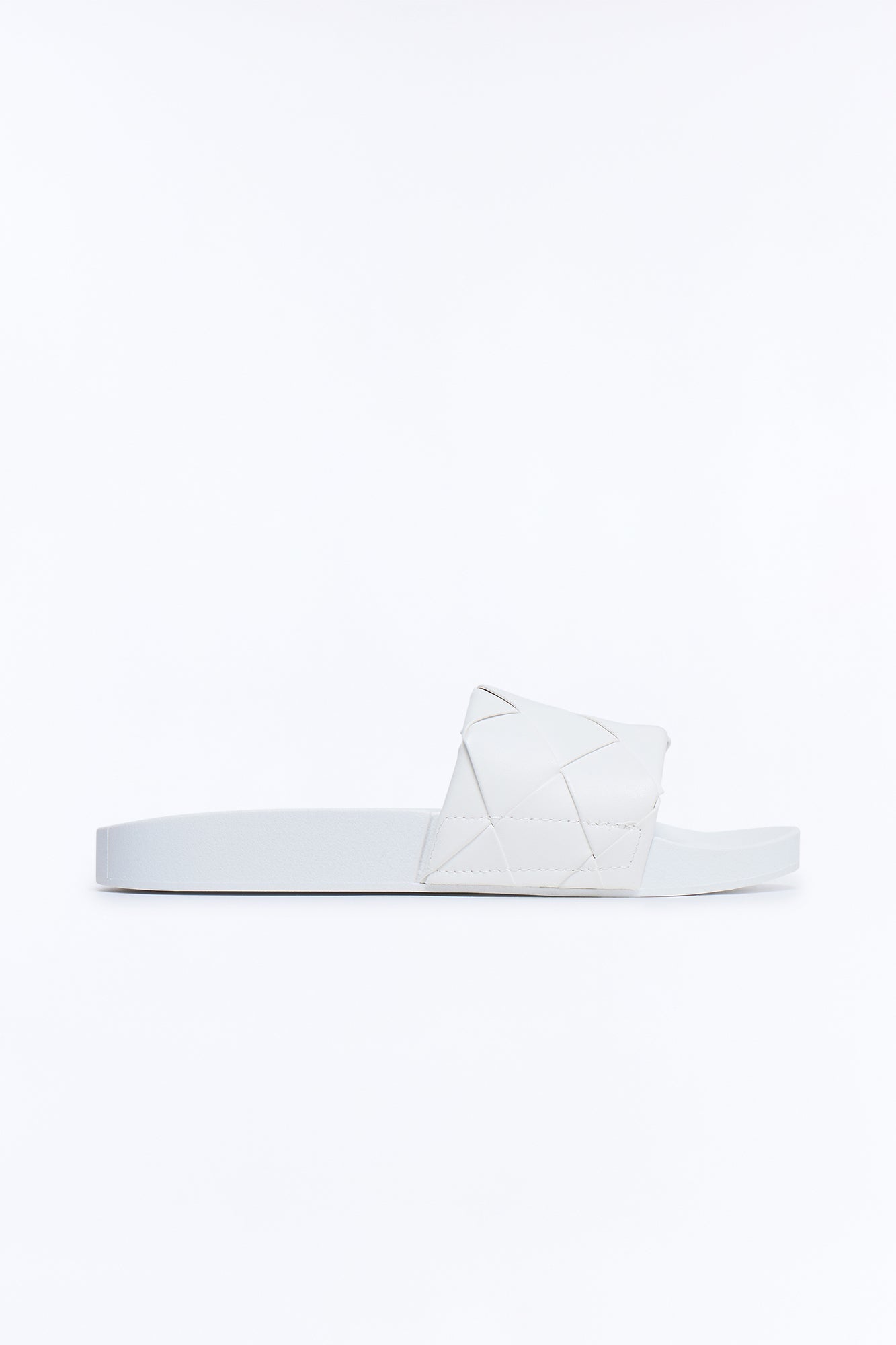 Caera Woven Strap Slides - White