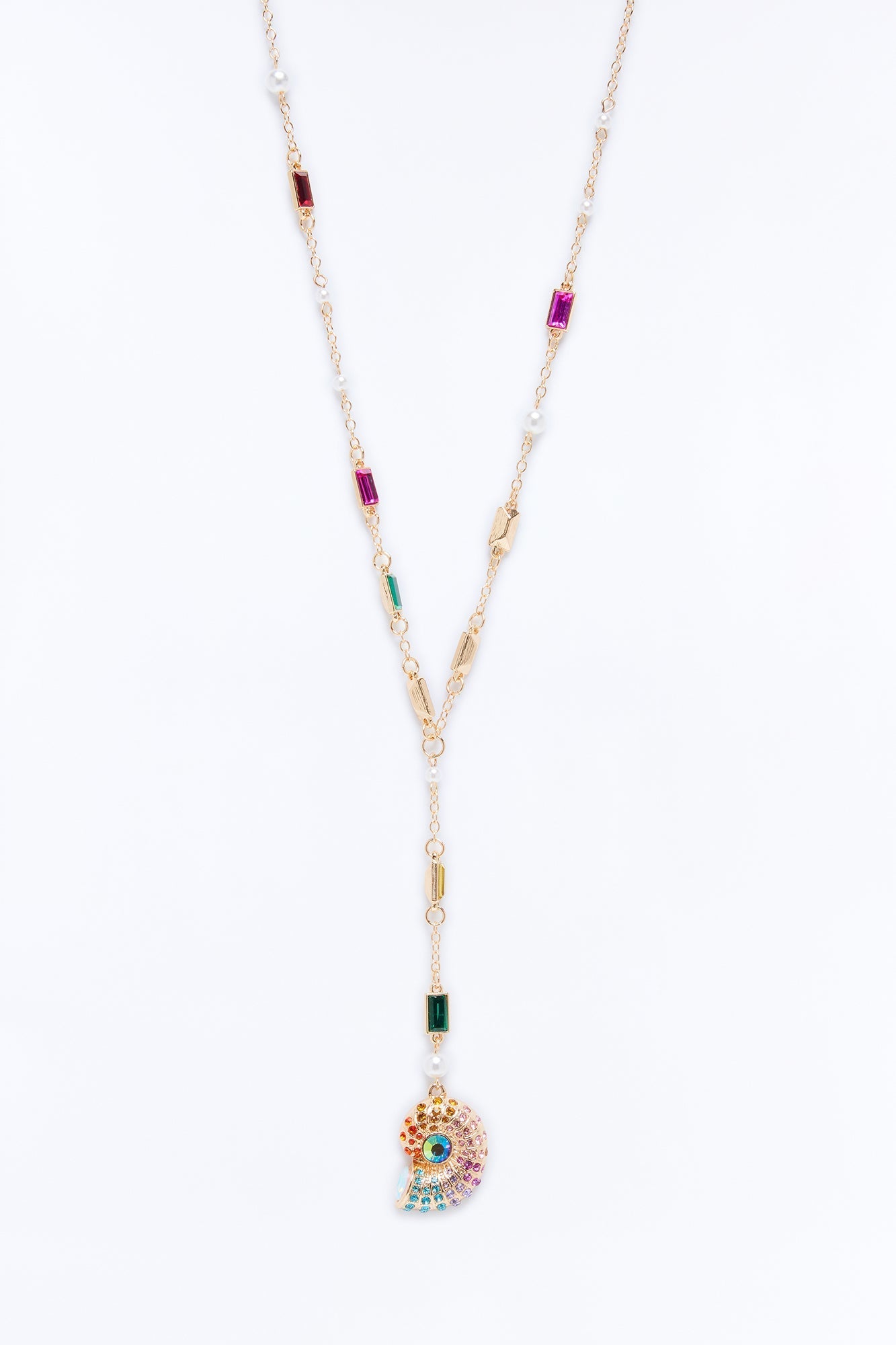 Mermaid Life Lariat Necklace - Multi Color