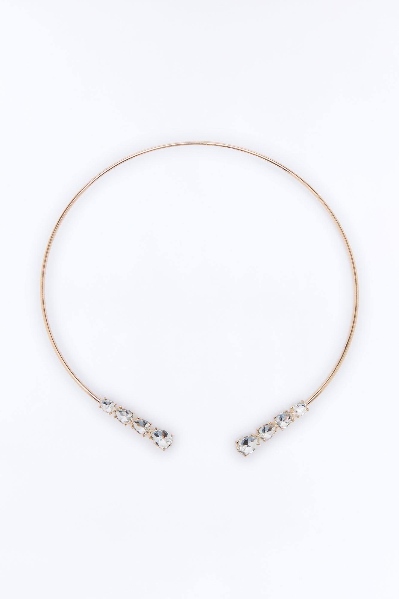 Bella Noche Rhinestone Choker - Gold