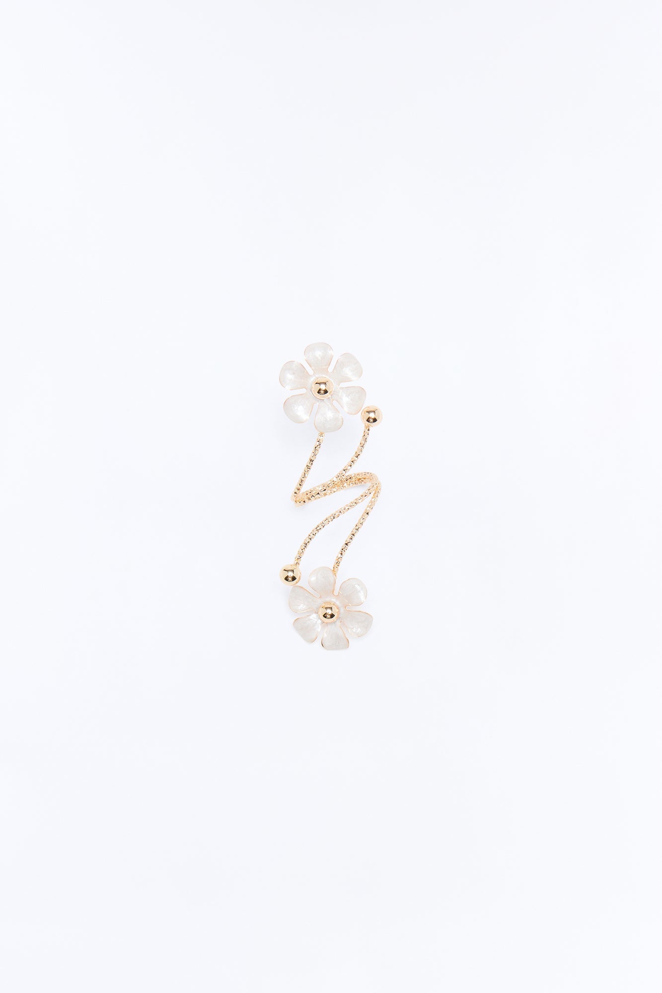 Daisy Wrapped Ring - White/Gold