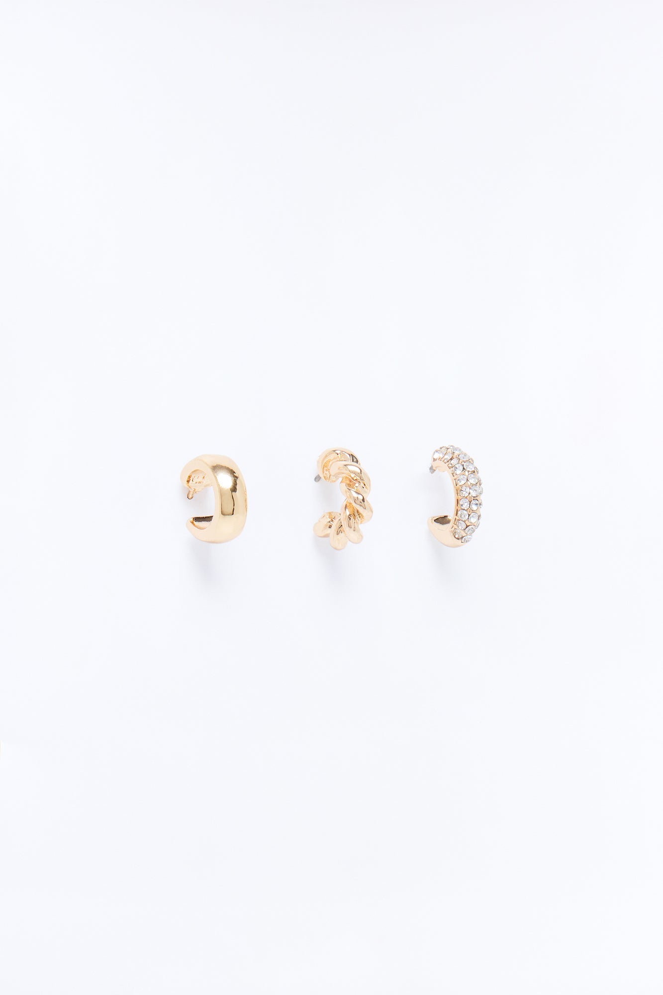 Timeless 3 Pair Multi Hoop Earrings - Gold