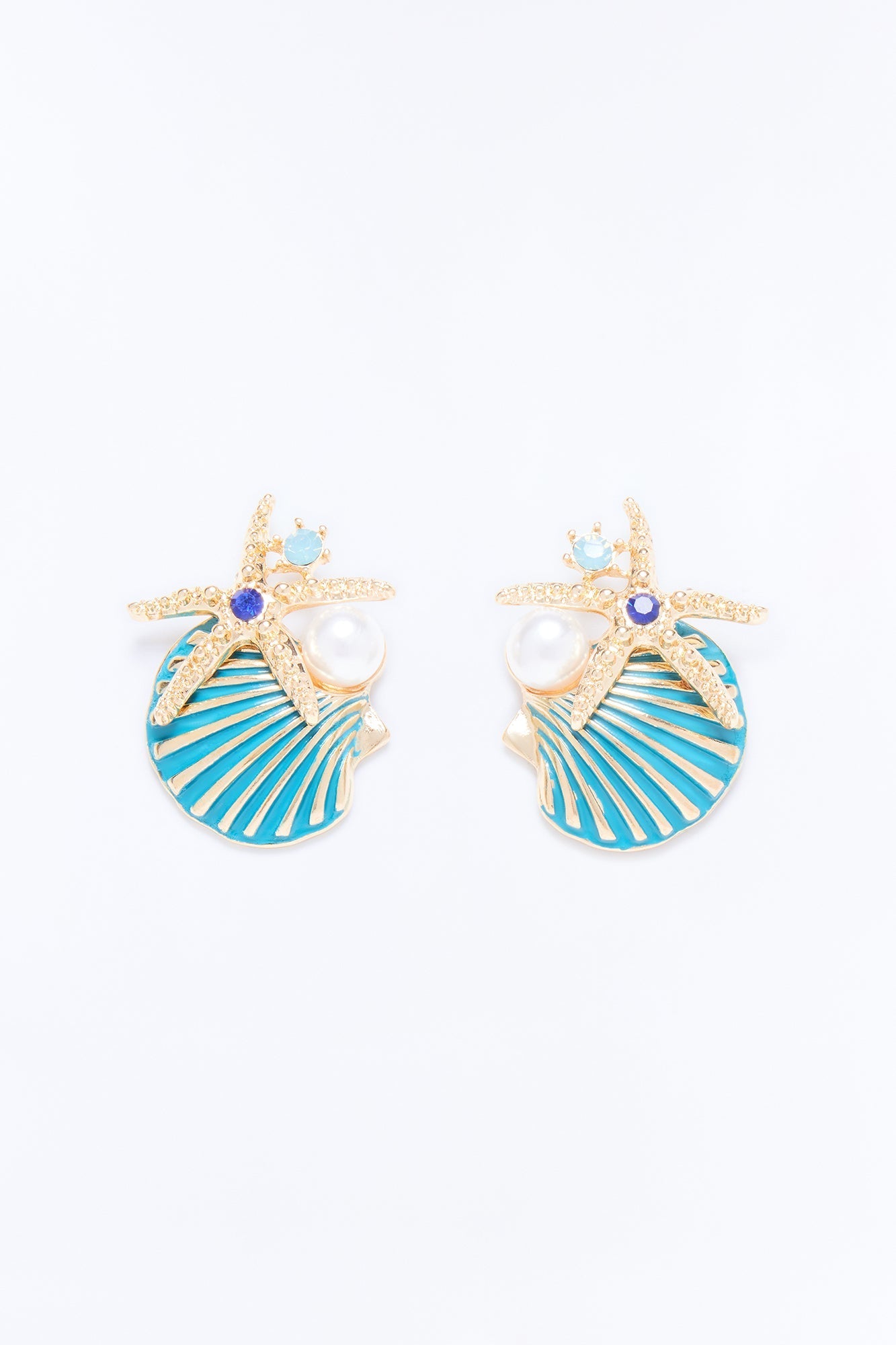 Ocean Glitz Earrings - Blue