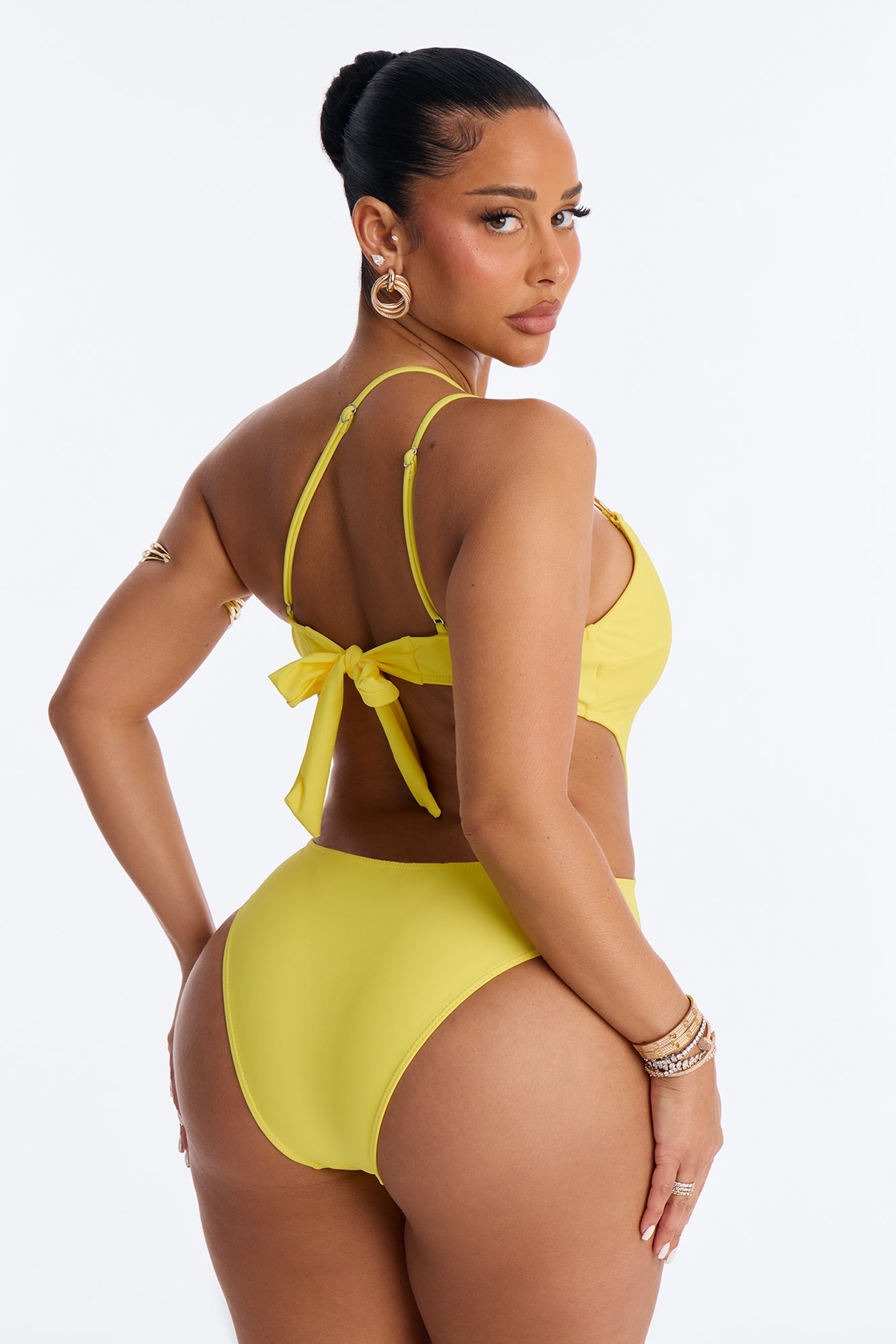 Coconut Life O-Ring Asymmetrical Side Out 1 Piece Swimsuit - Yellow