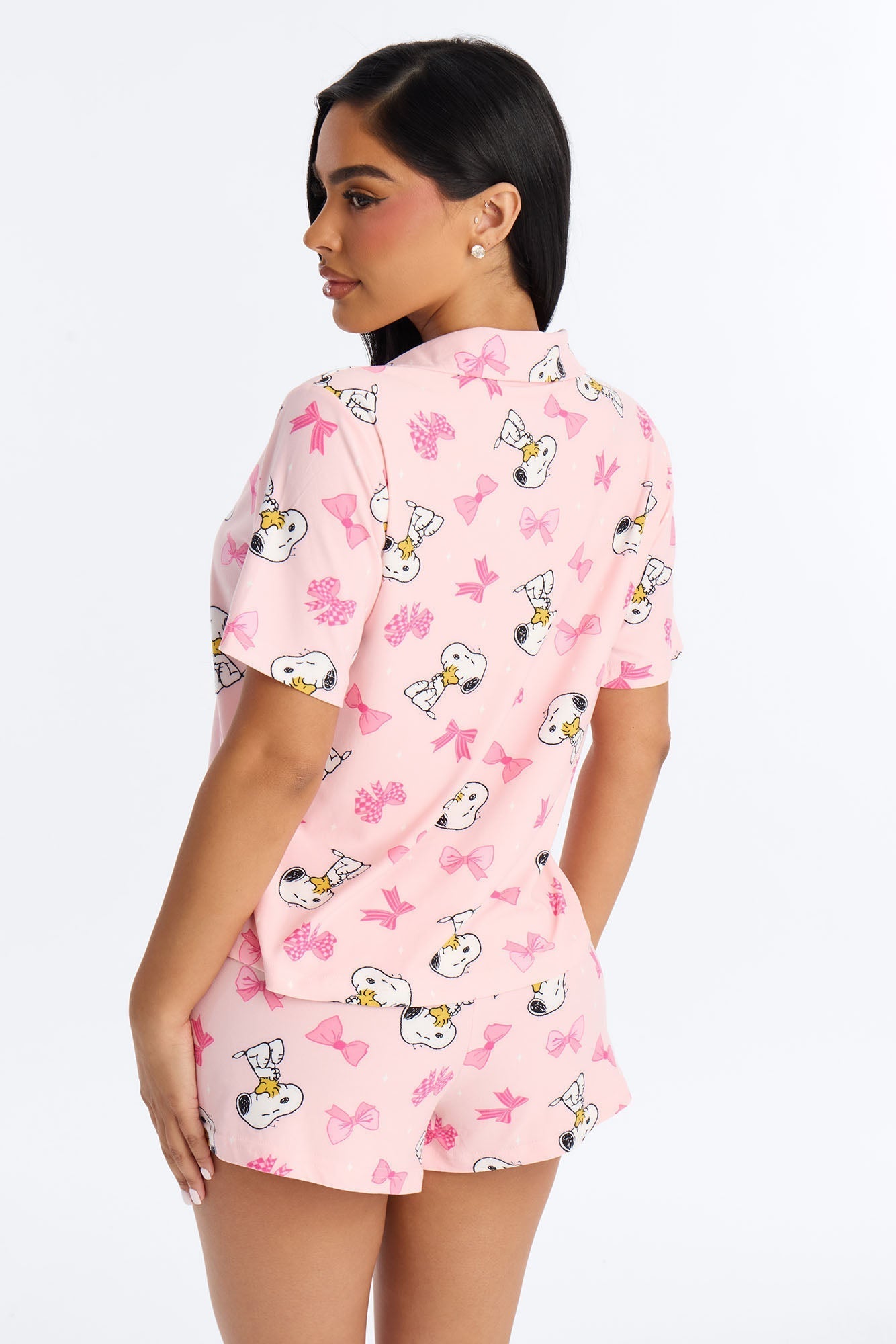 Peanuts Bows & Sparkles PJ Short Set - Pink/combo