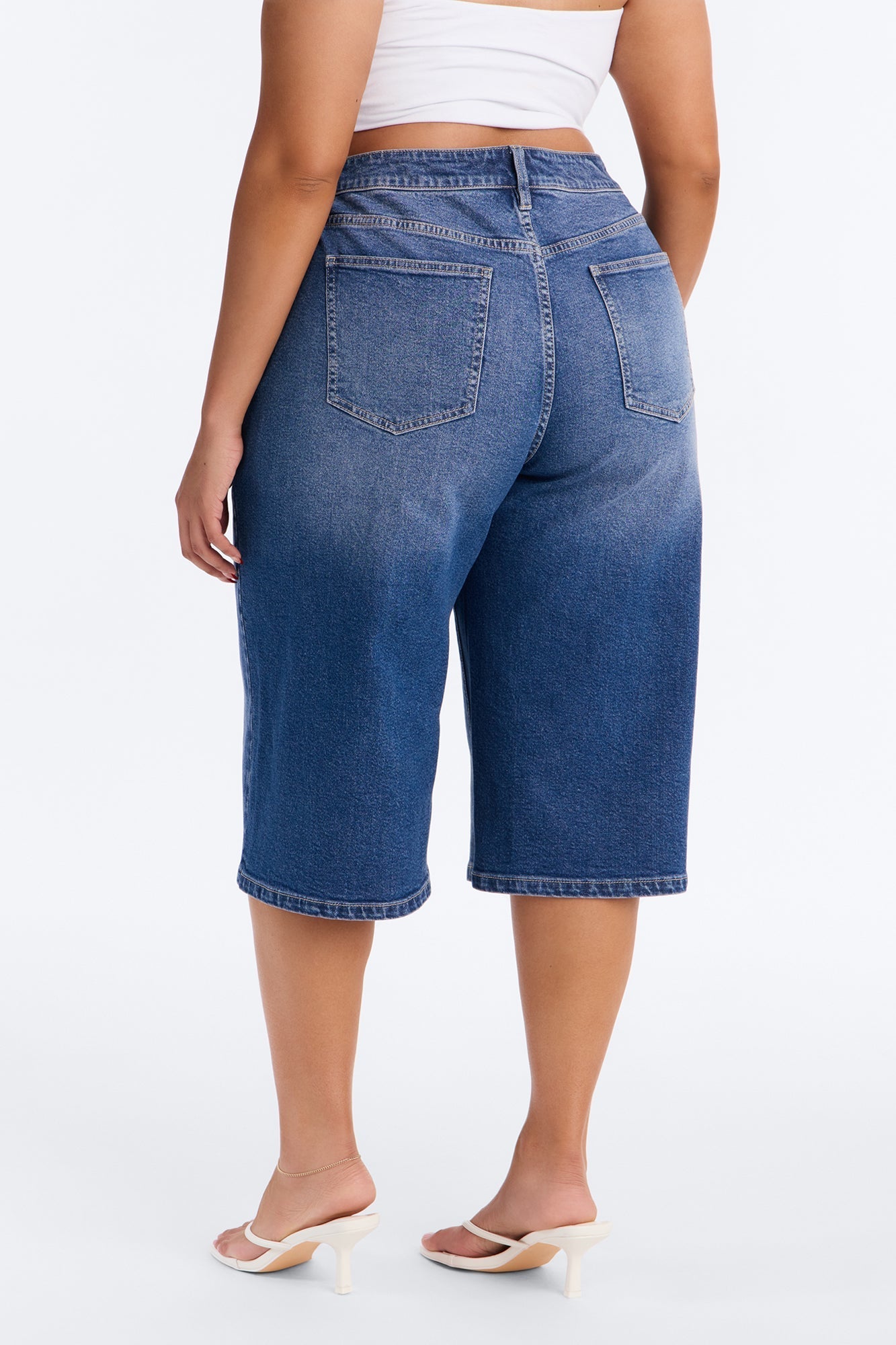 Addy Straight Leg Culotte Jeans - Dark Wash