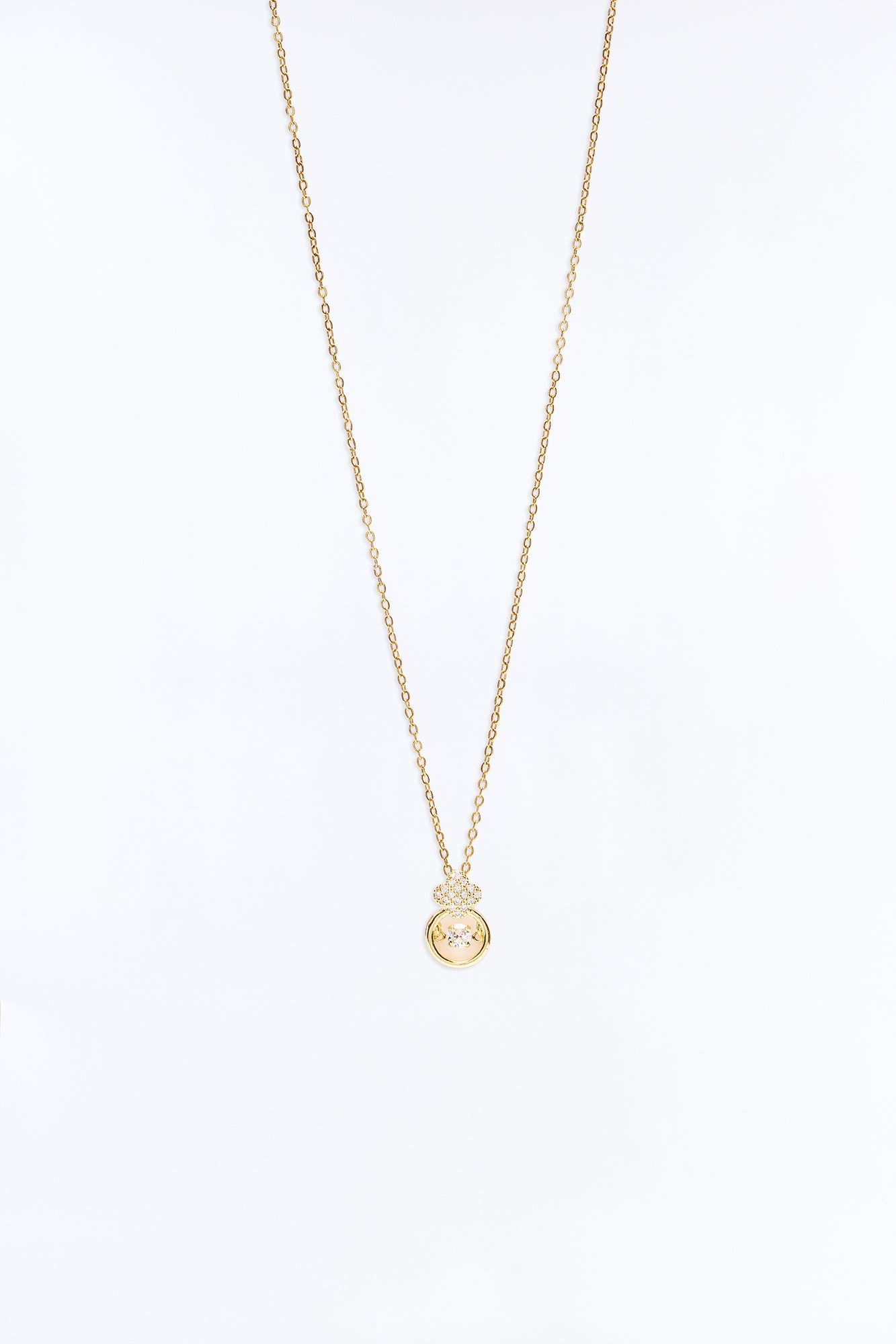 Little Sparkle Clover Necklace - Gold