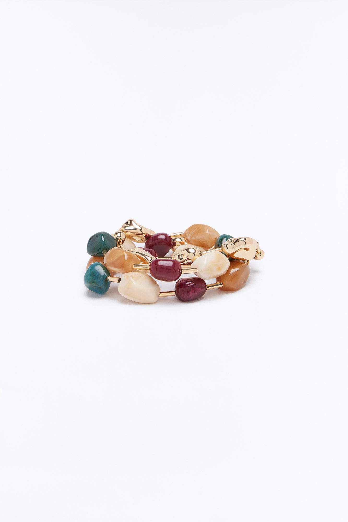Island Reset 3 Piece Bracelet Set - Gold/Multi