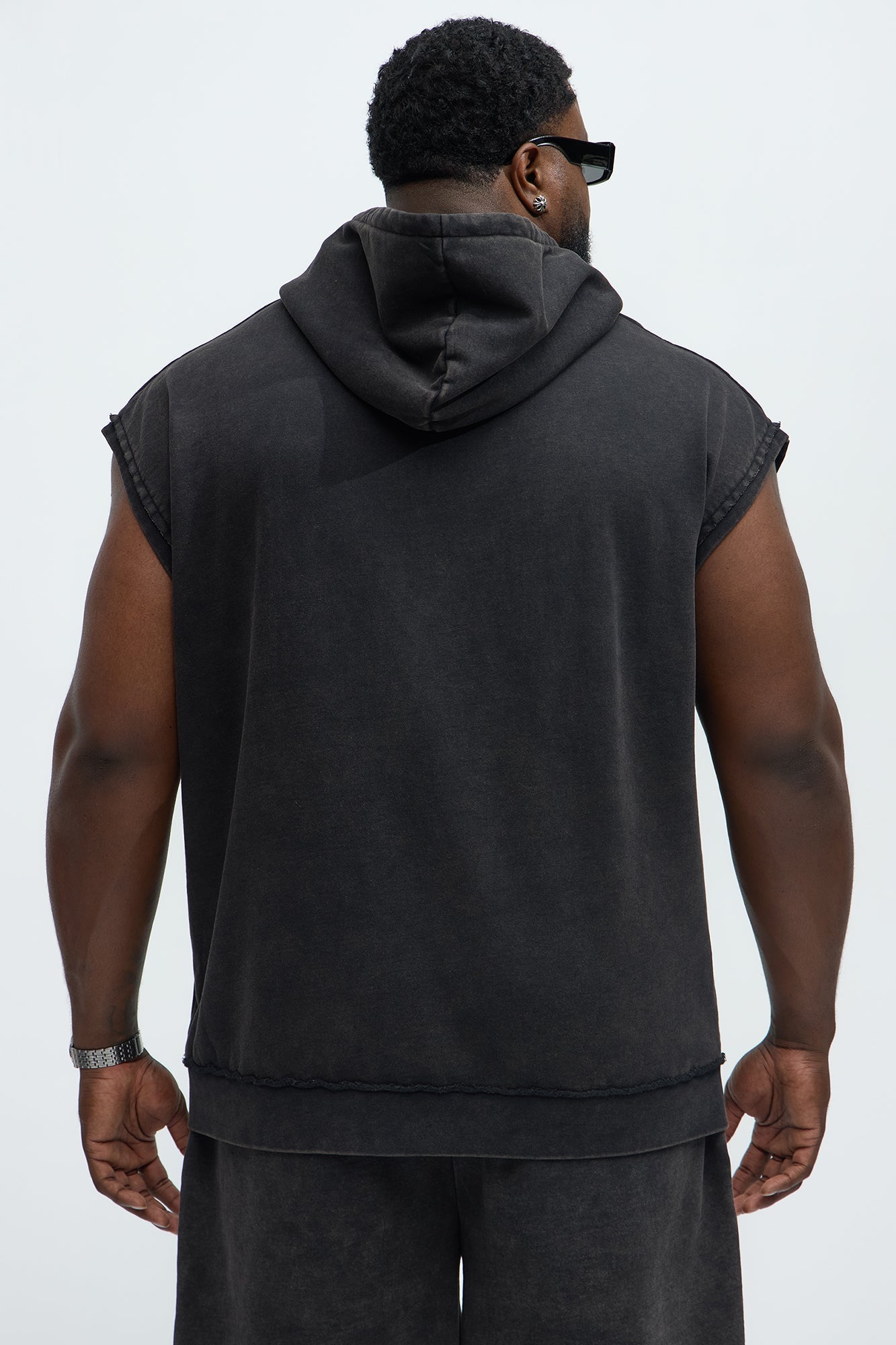 Utah Sleeveless Hoodie - Black