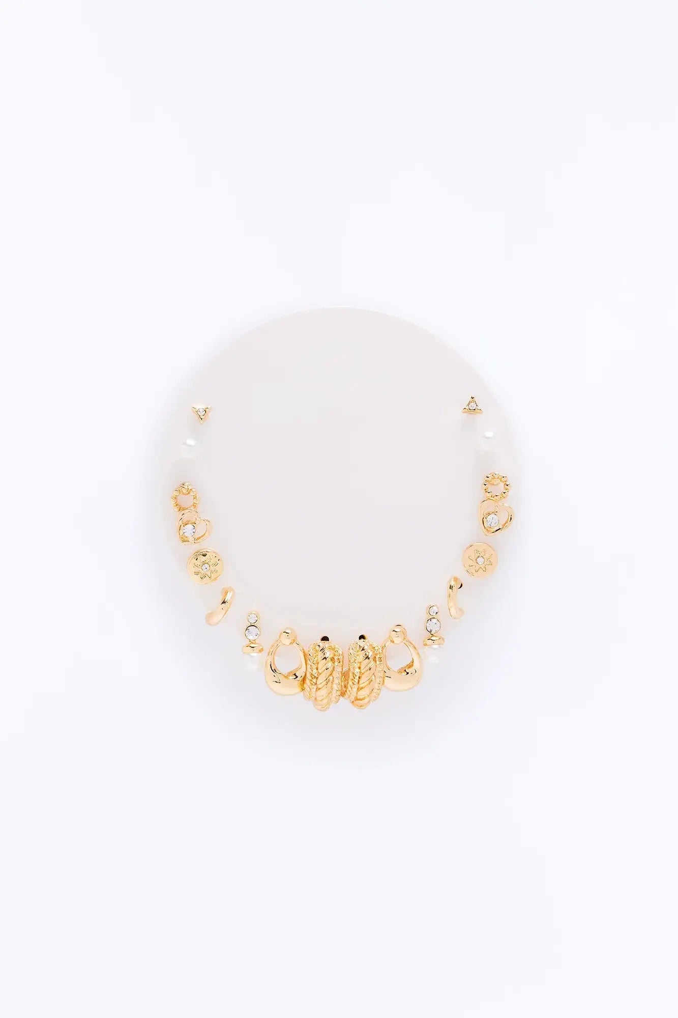 I Need Options 9 Pair Multi Earring Set - Gold