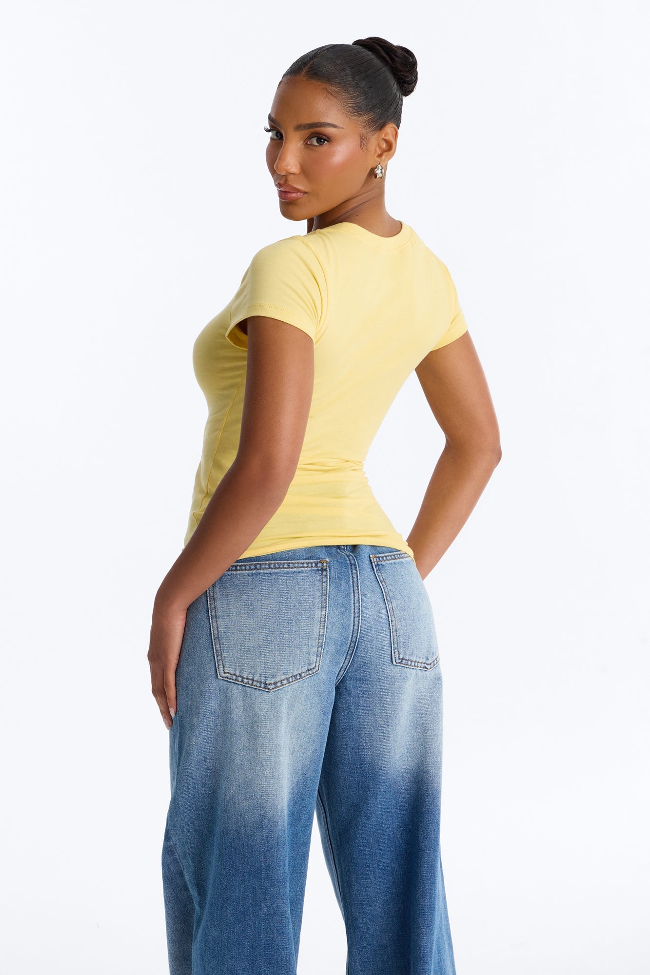 Sabrina Crew Neck Tee - Butter Yellow