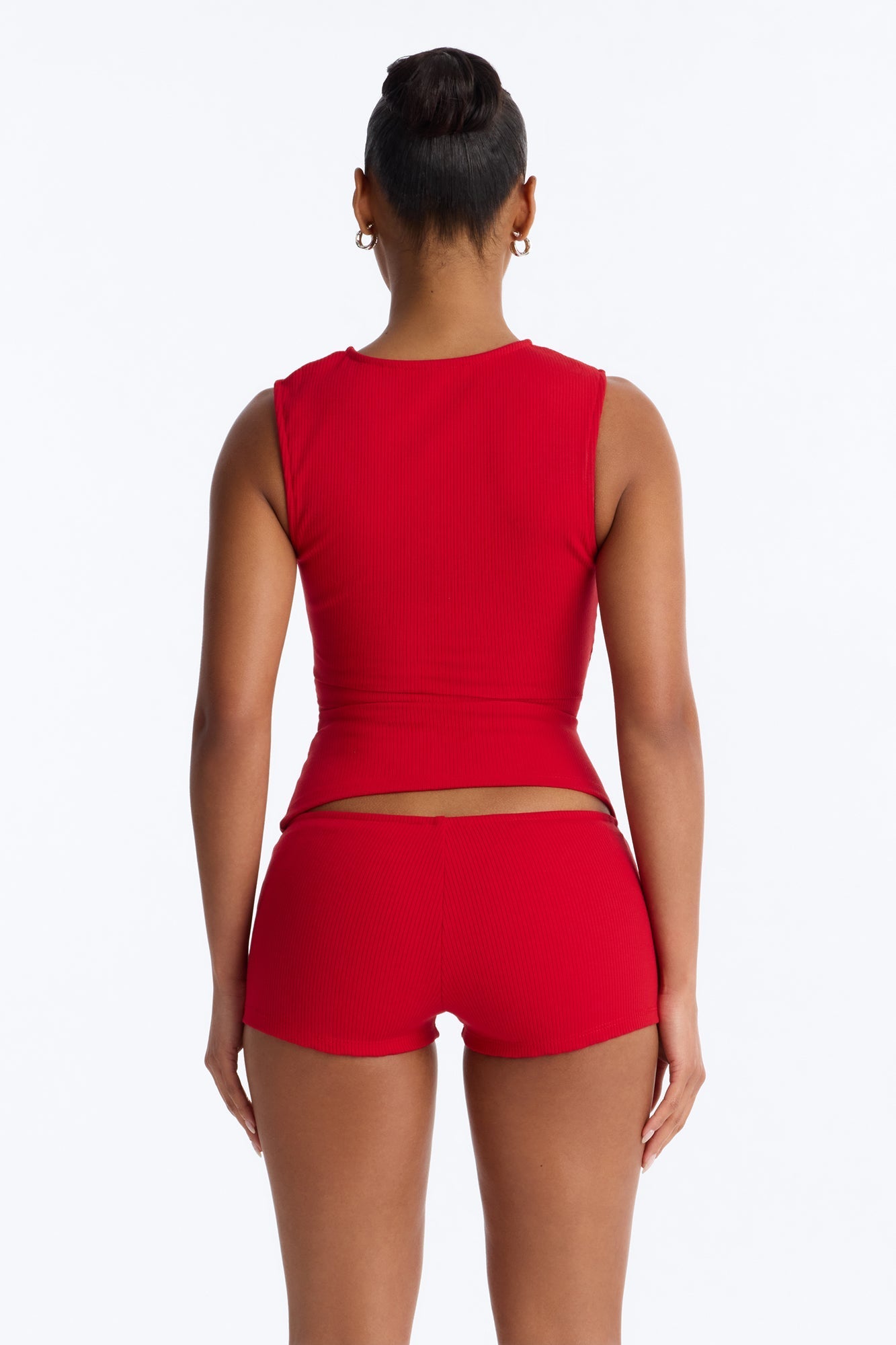 Acacia Snatched Micro Mini Short Set - Red