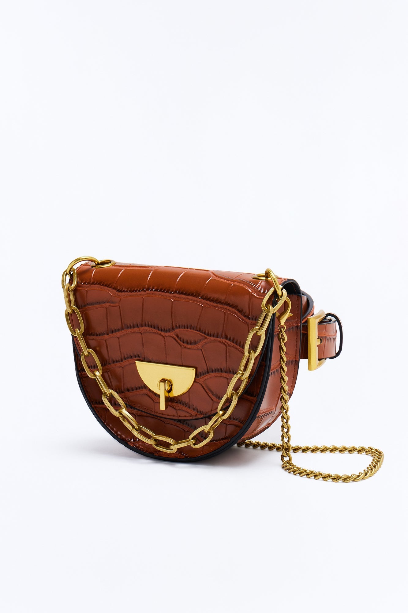 She's A Keeper Faux Leather Belt Bag - Cognac