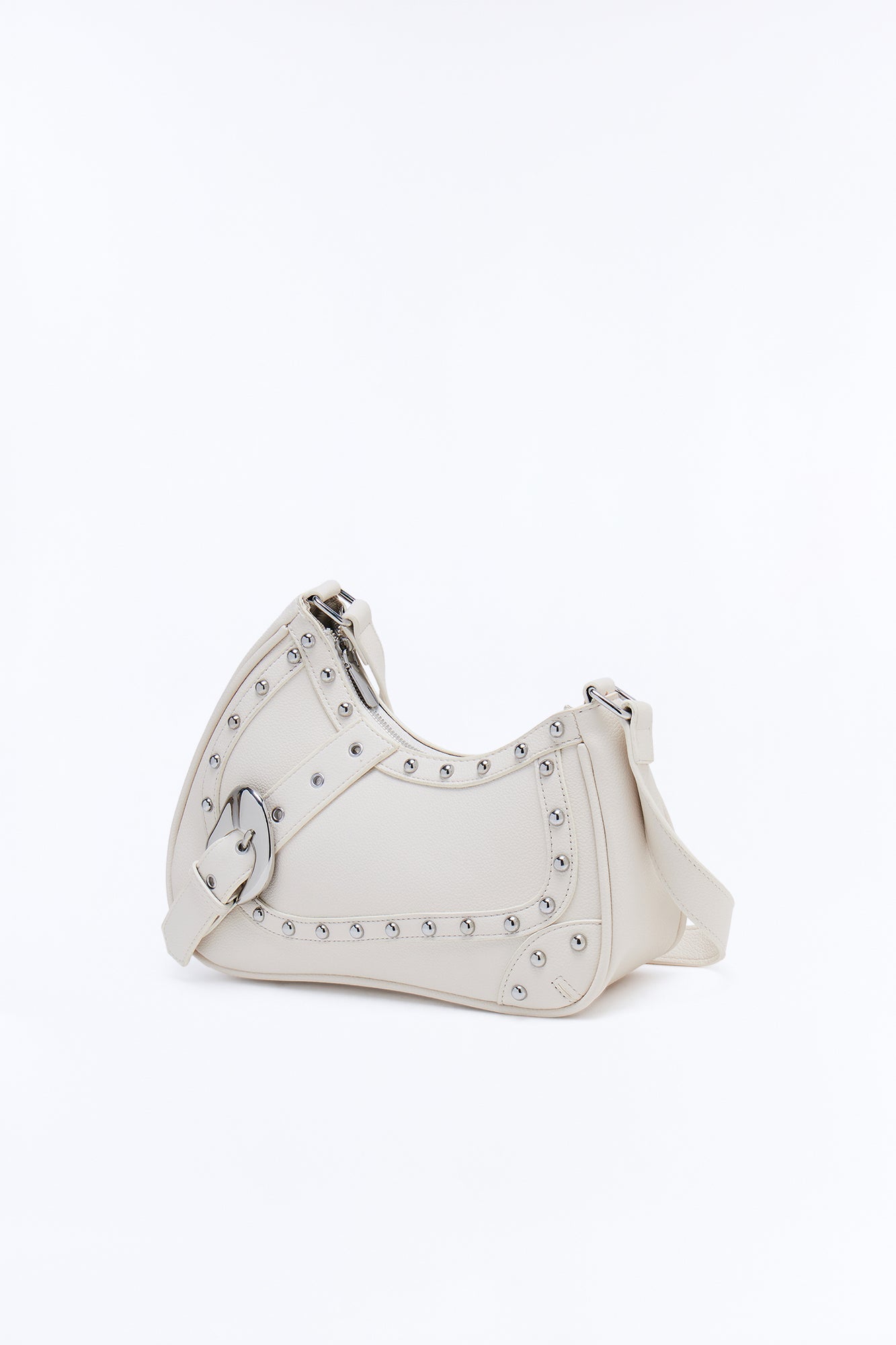 Downtown Brunch Faux Leather Shoulder Bag - Ivory