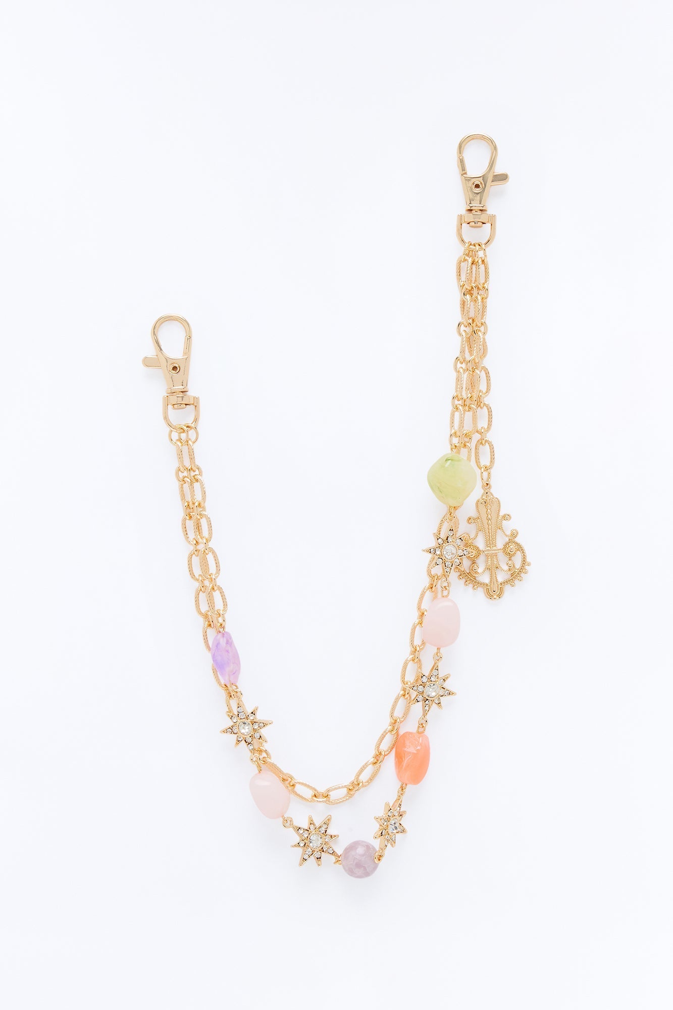 Stars And Stones Pant Chain - Gold/Multi