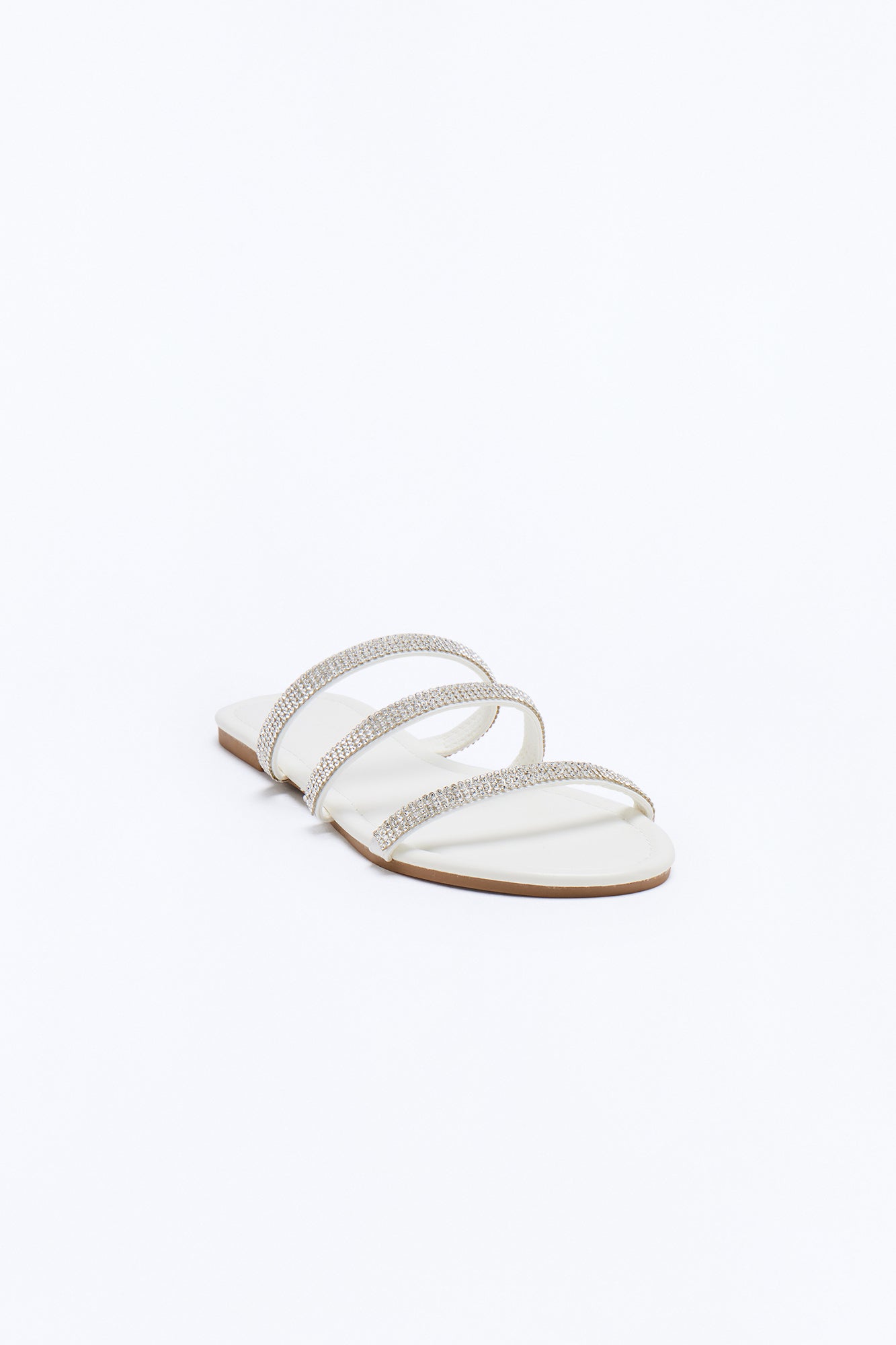 Top Form Embellished Sandals - White
