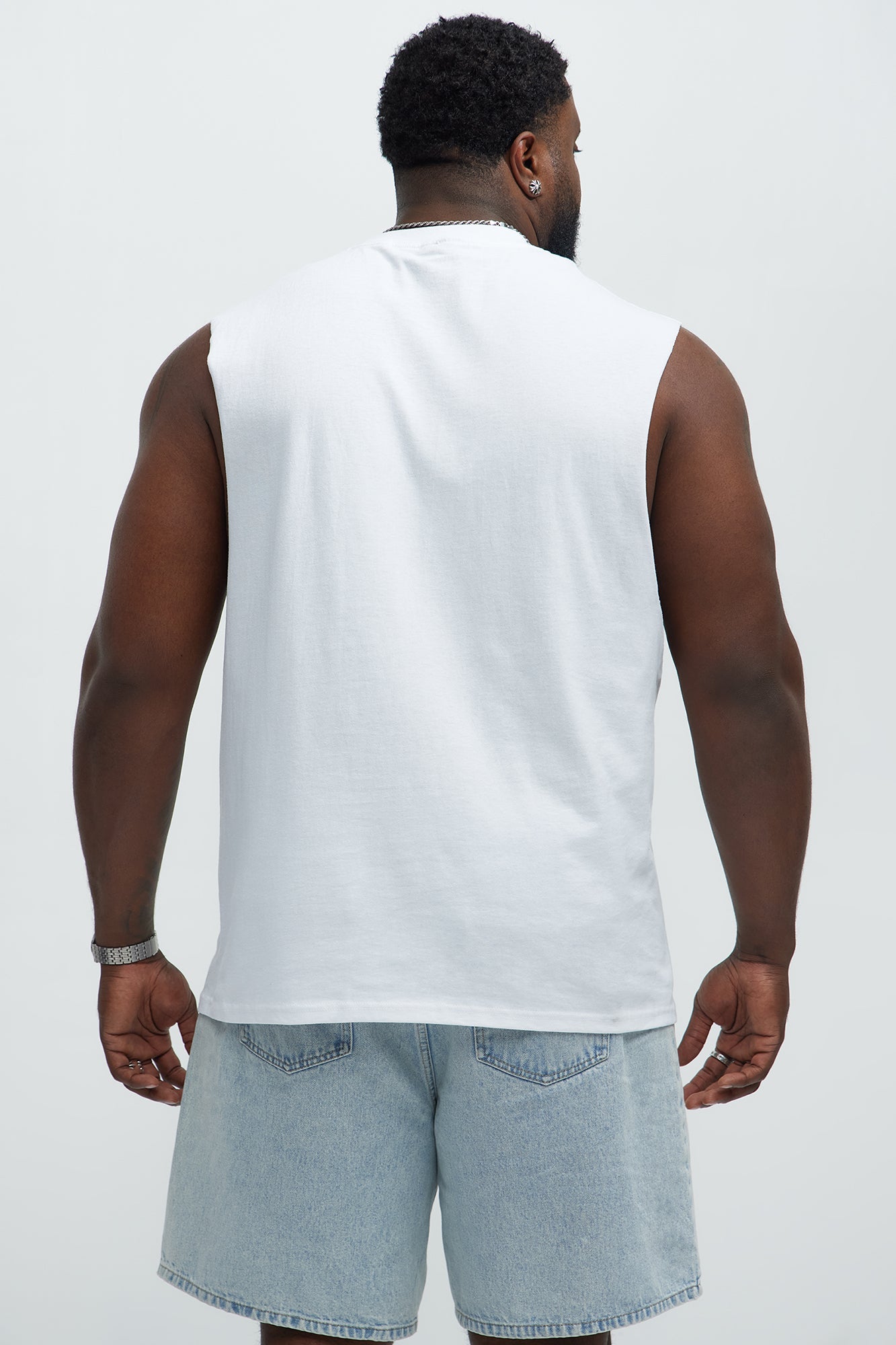 Vibe Happy Hour Muscle Tee - White