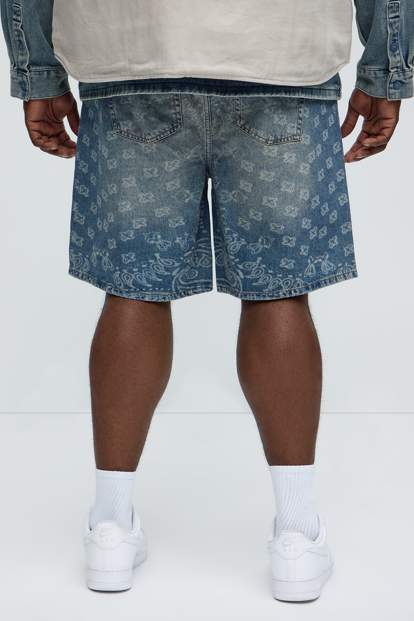 Paisley Last Relaxed Denim Shorts - Medium Blue Wash