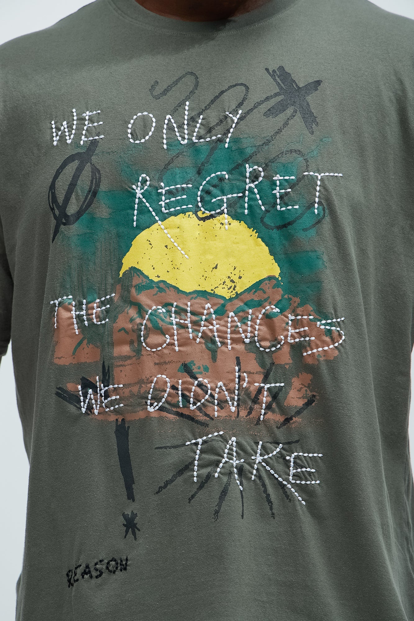 No Regrets Short Sleeve Tee - Olive