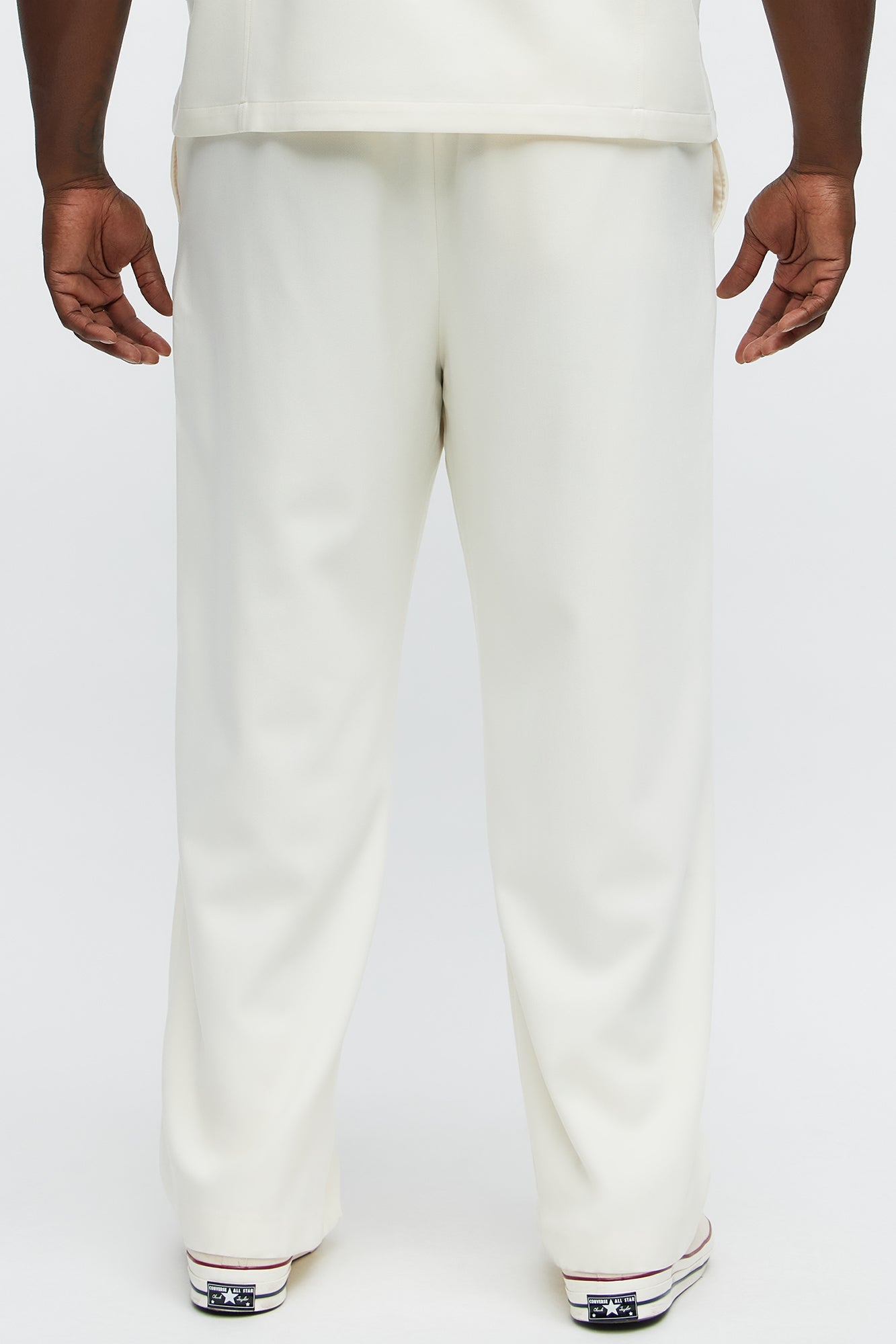Ronan High Waisted Pleated Trousers - Cream