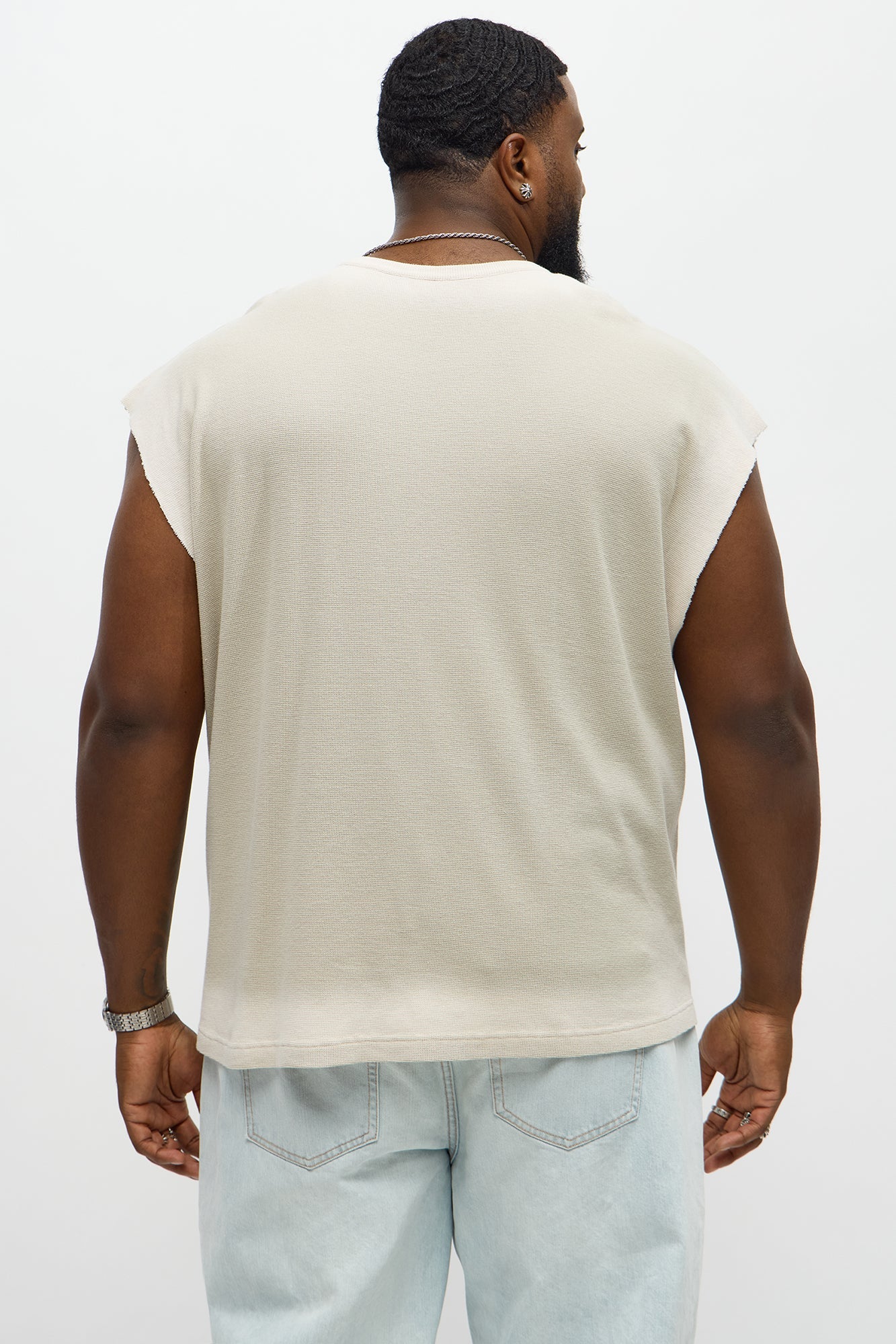 Relaxed Washed Muscle Tank - Grey