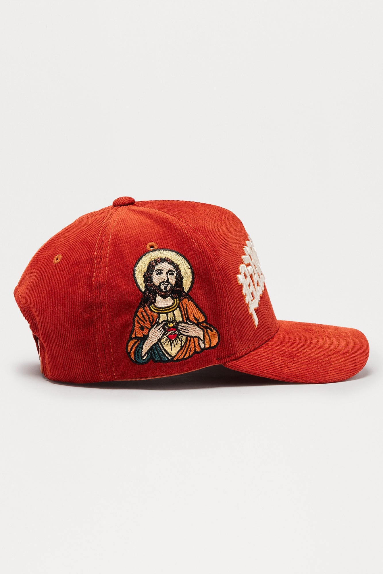 Paradise Structured Corduroy Snapback Hat - Rust