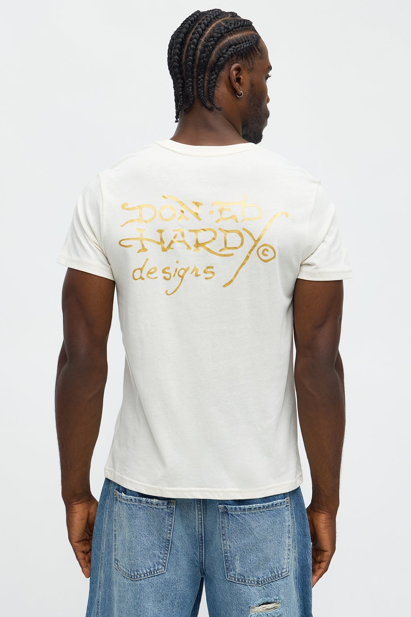 Ed Hardy New Las Vegas Short Sleeve Tee - Ivory