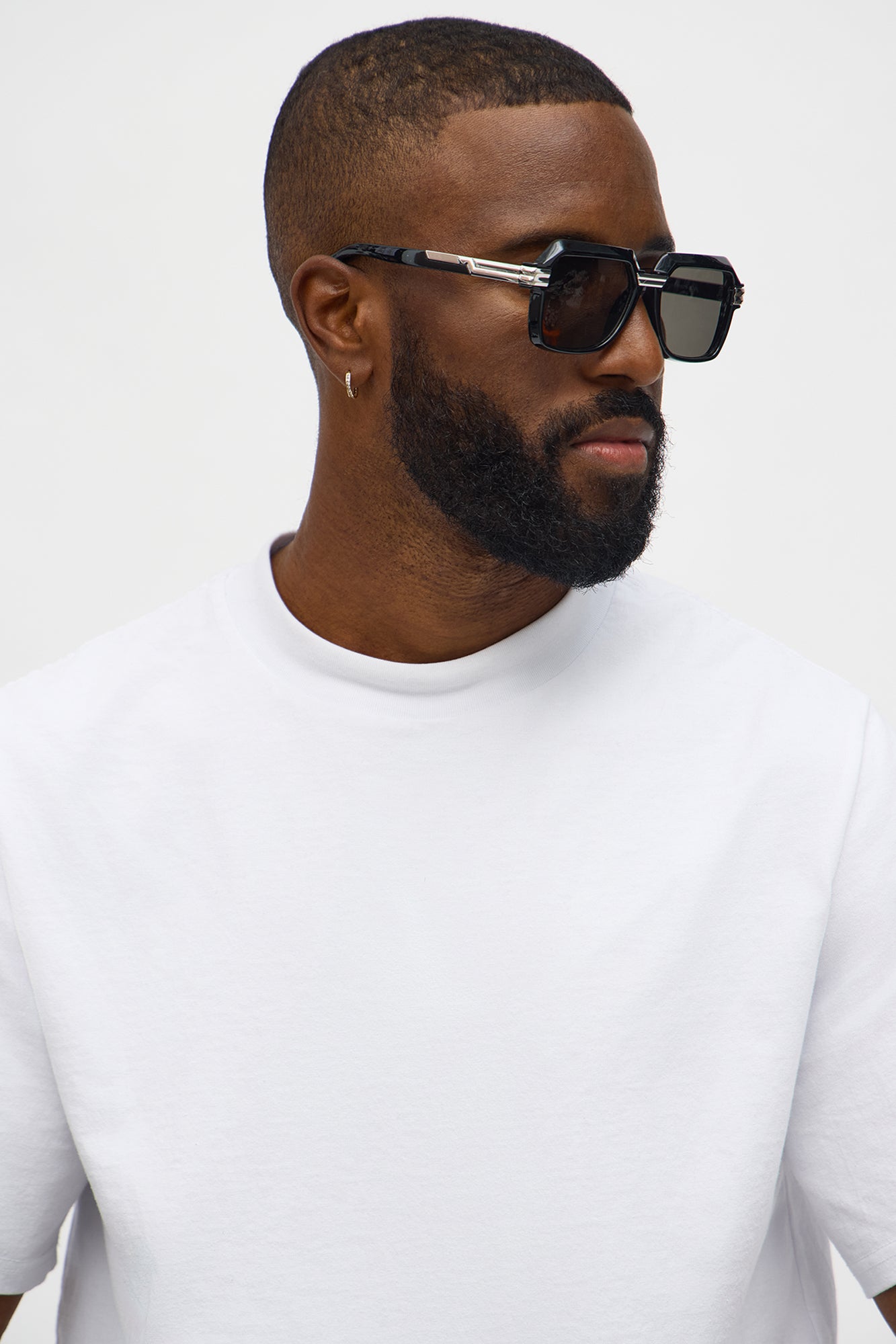 Drift Away Square Frame Colored Lens Sunglasses - Black/Smoke