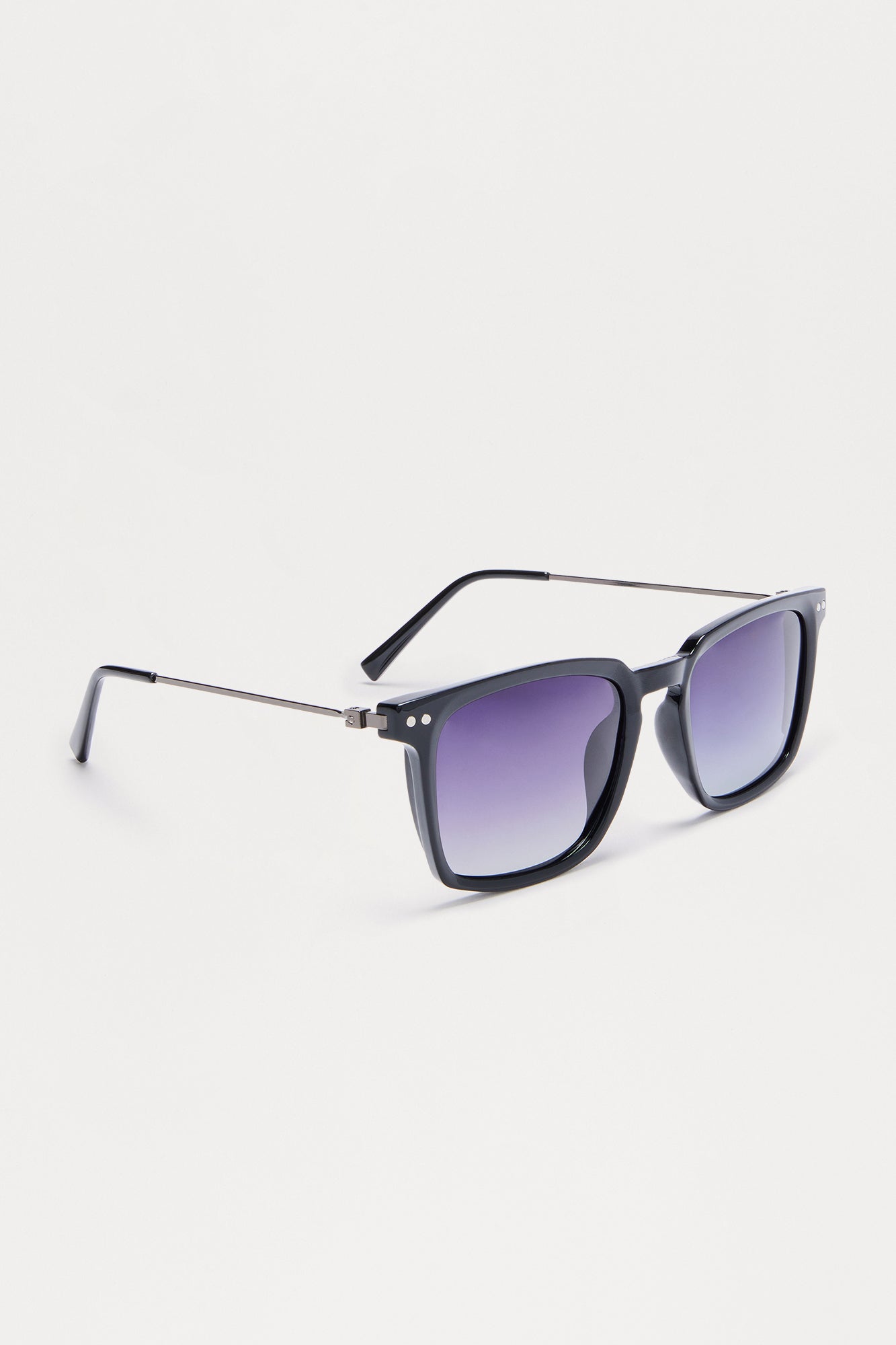 Surreal Colored Lens Square Sunglasses - Black
