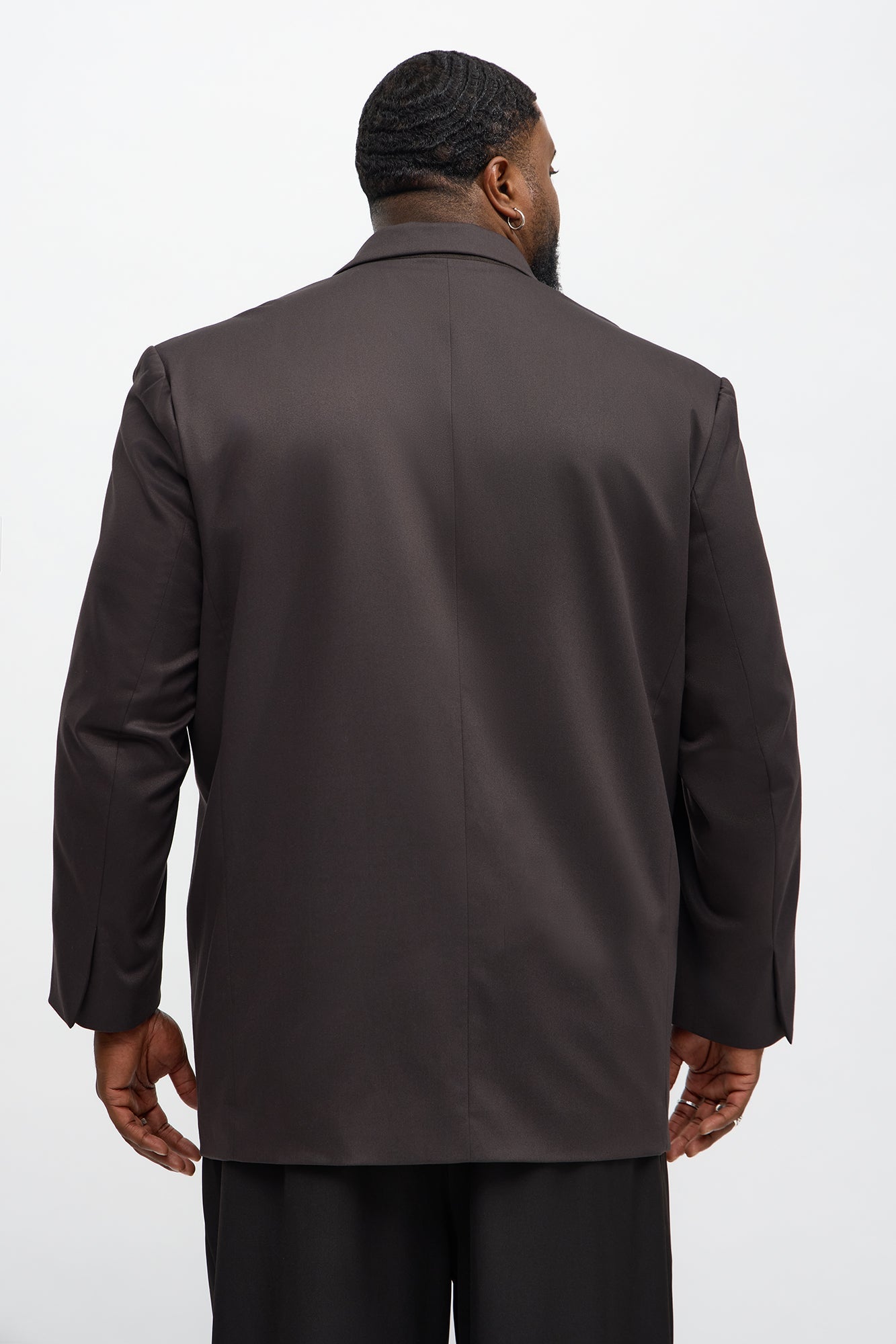 Oversized Quiet Authority Double Breasted Blazer - Brown