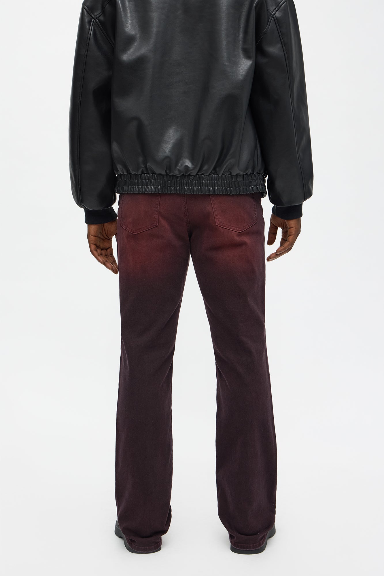 Stacked Slim Flare I'm That Ombre Jean - Burgundy