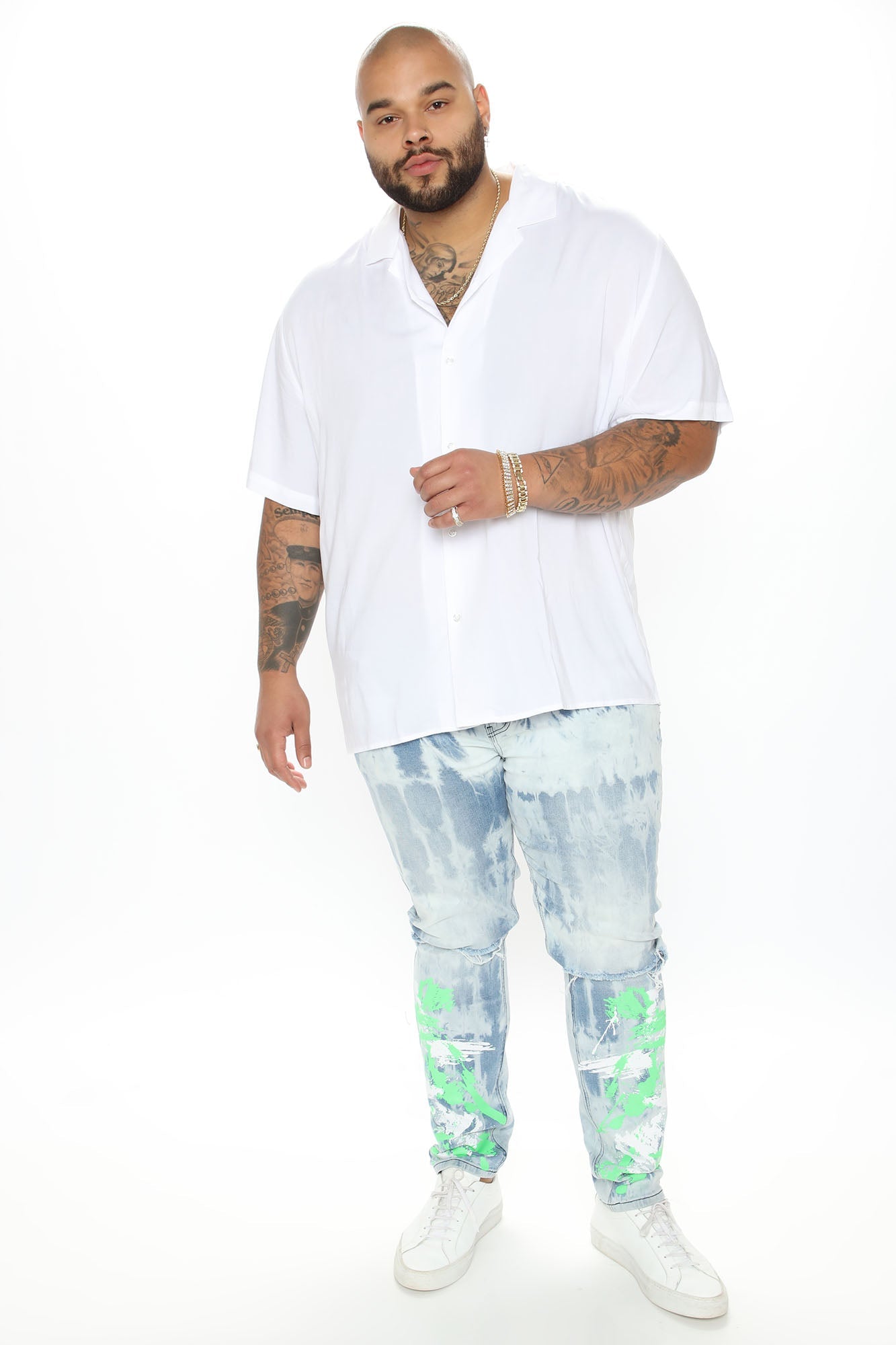 Dawson Relaxed Short Sleeve Cuban Collar Shirt - White