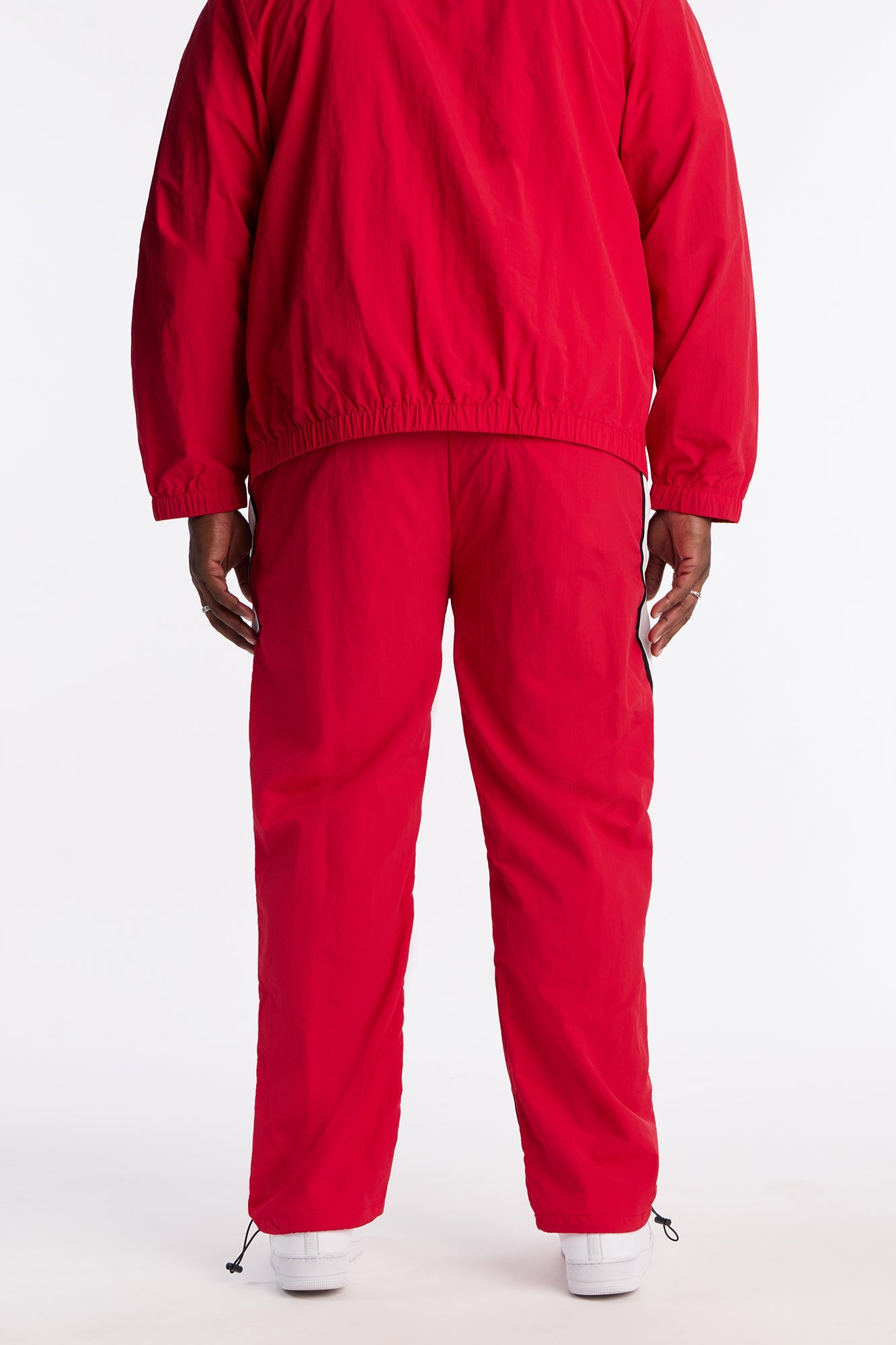 Straight Prep The Field Color Block Nylon Pant - Red/combo