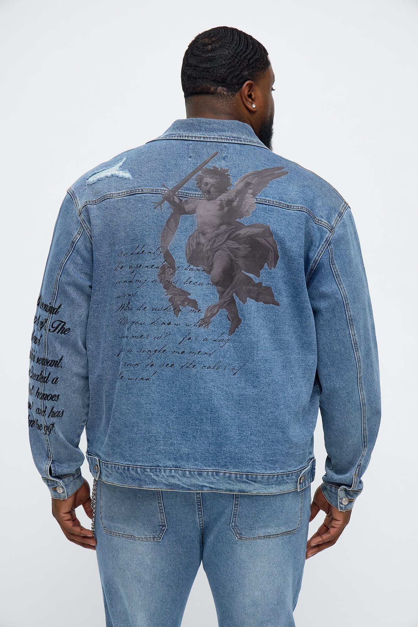 Scripted Streets Denim Trucker Jacket - Vintage Blue Wash