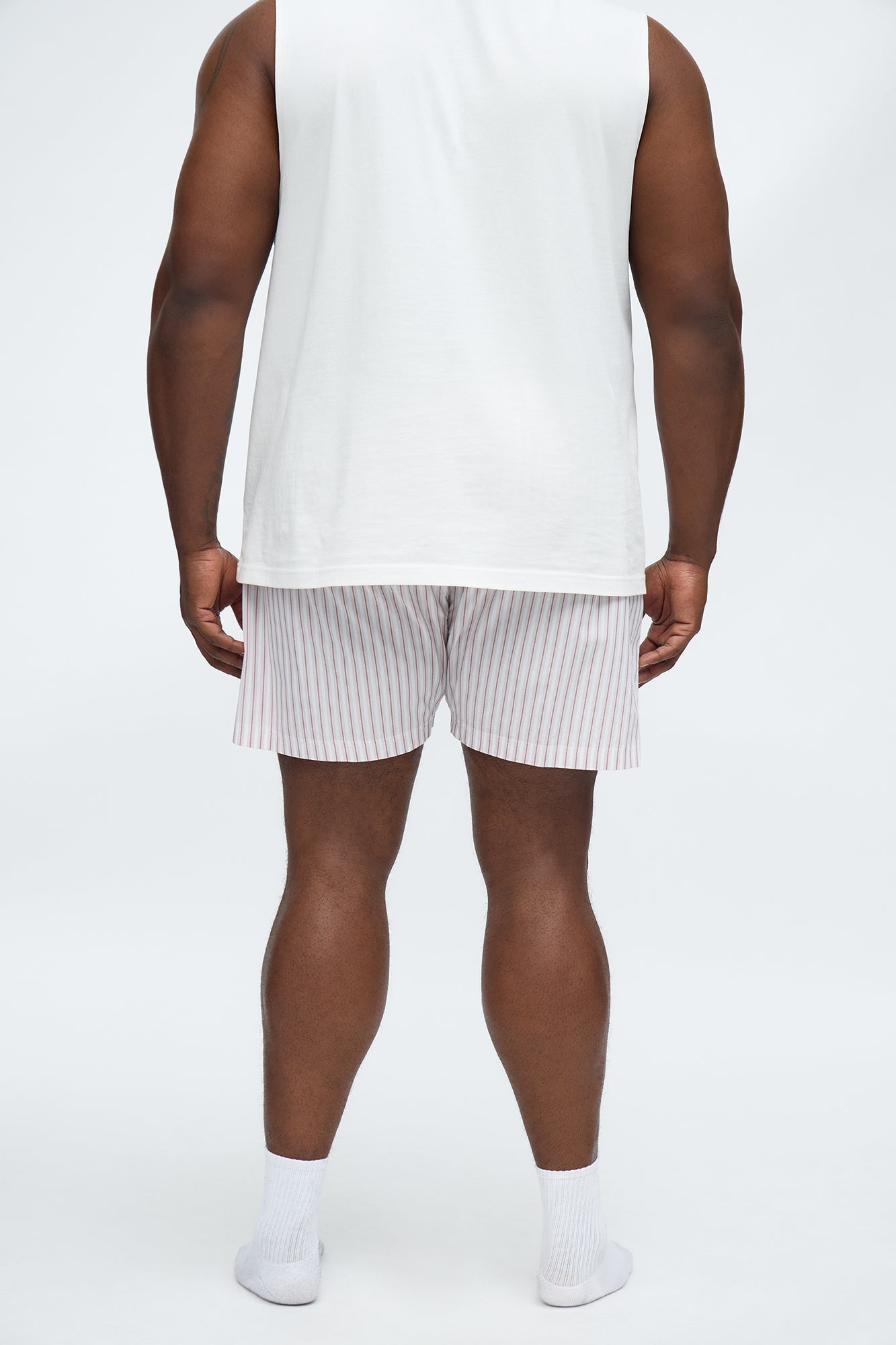 Classic Striped Cotton Boxer - Tan