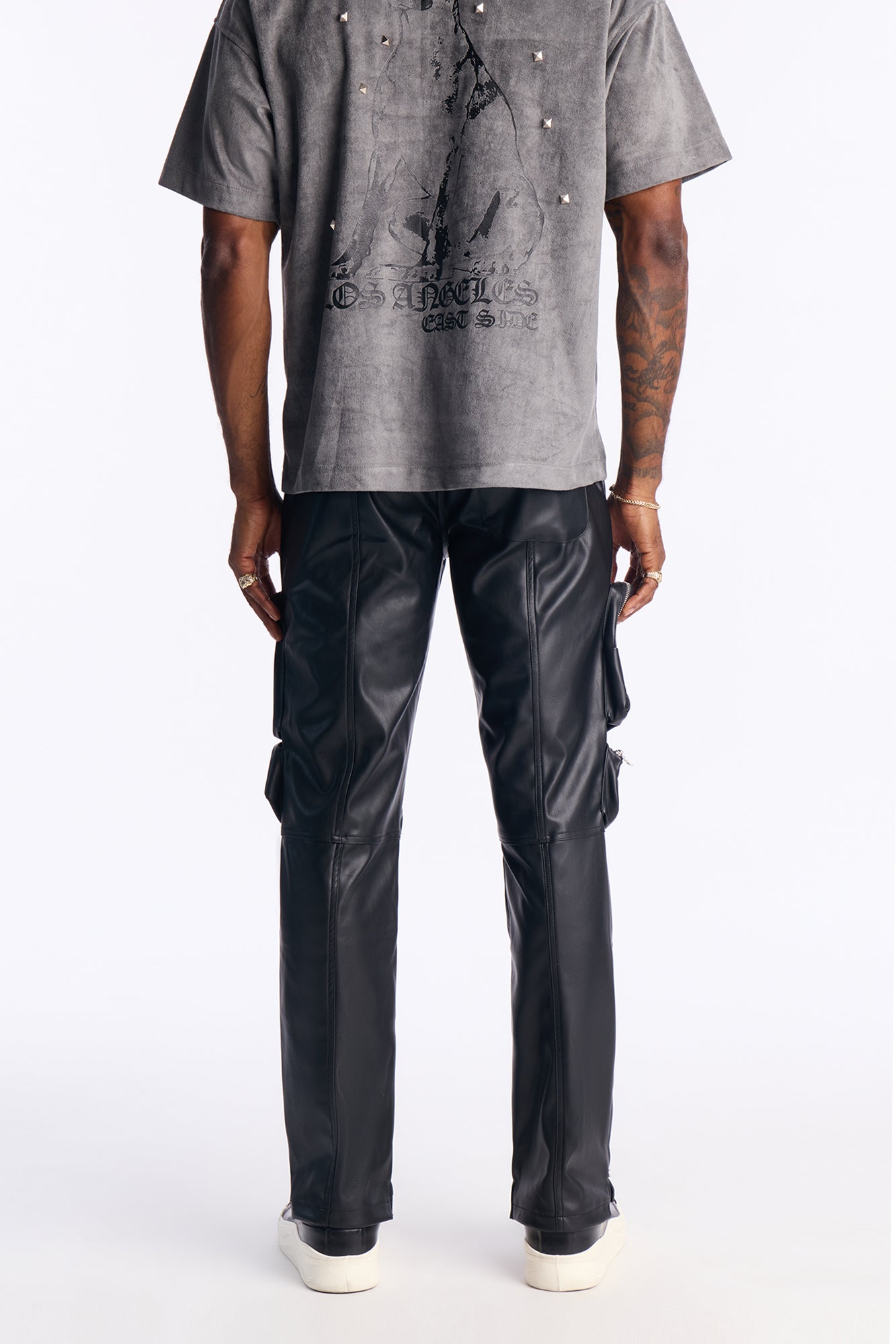 Skinny Black Out Multi Pocket Hardware Pant - Black