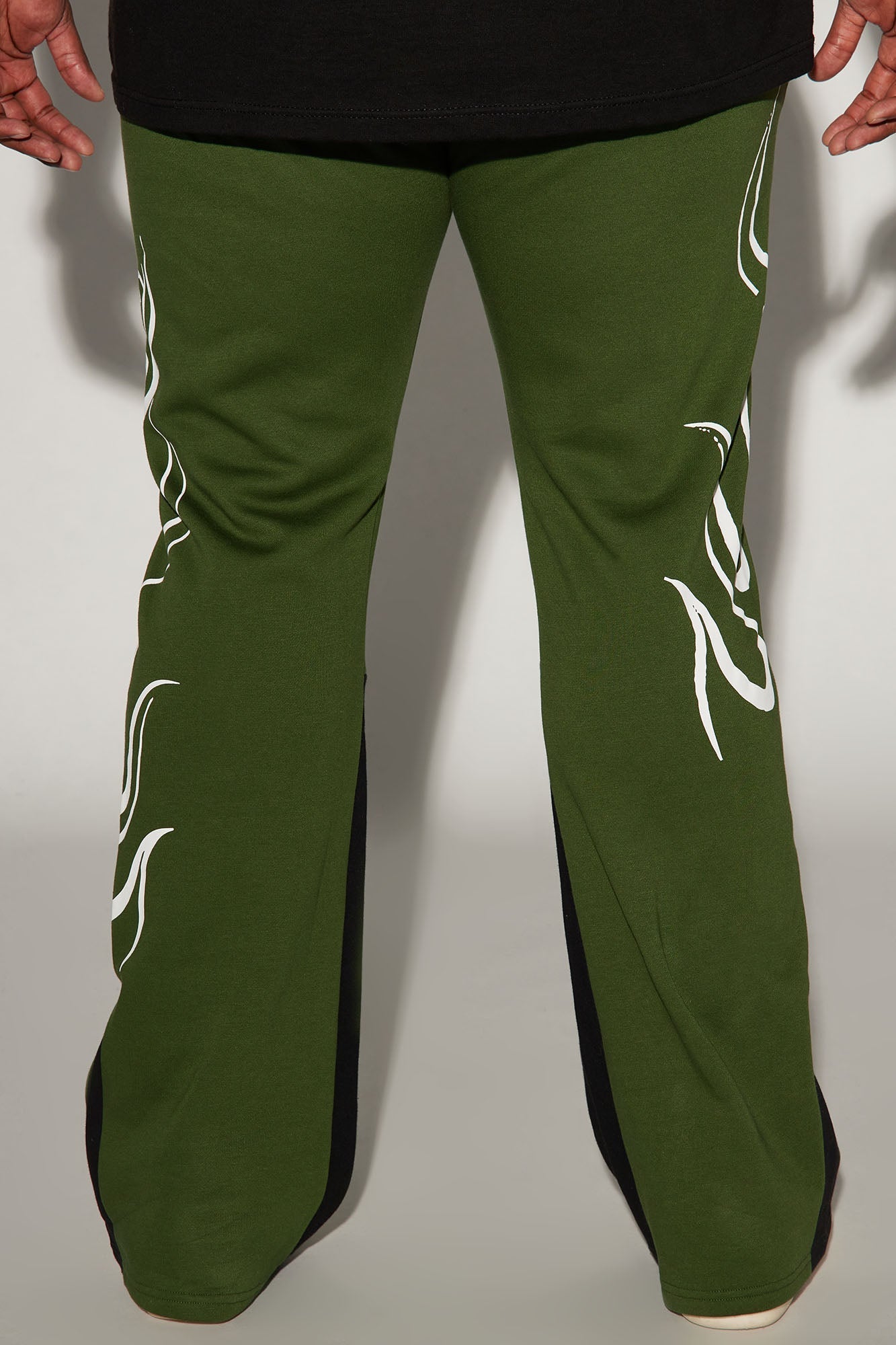 Eternal Flame Flared Sweatpants - Olive