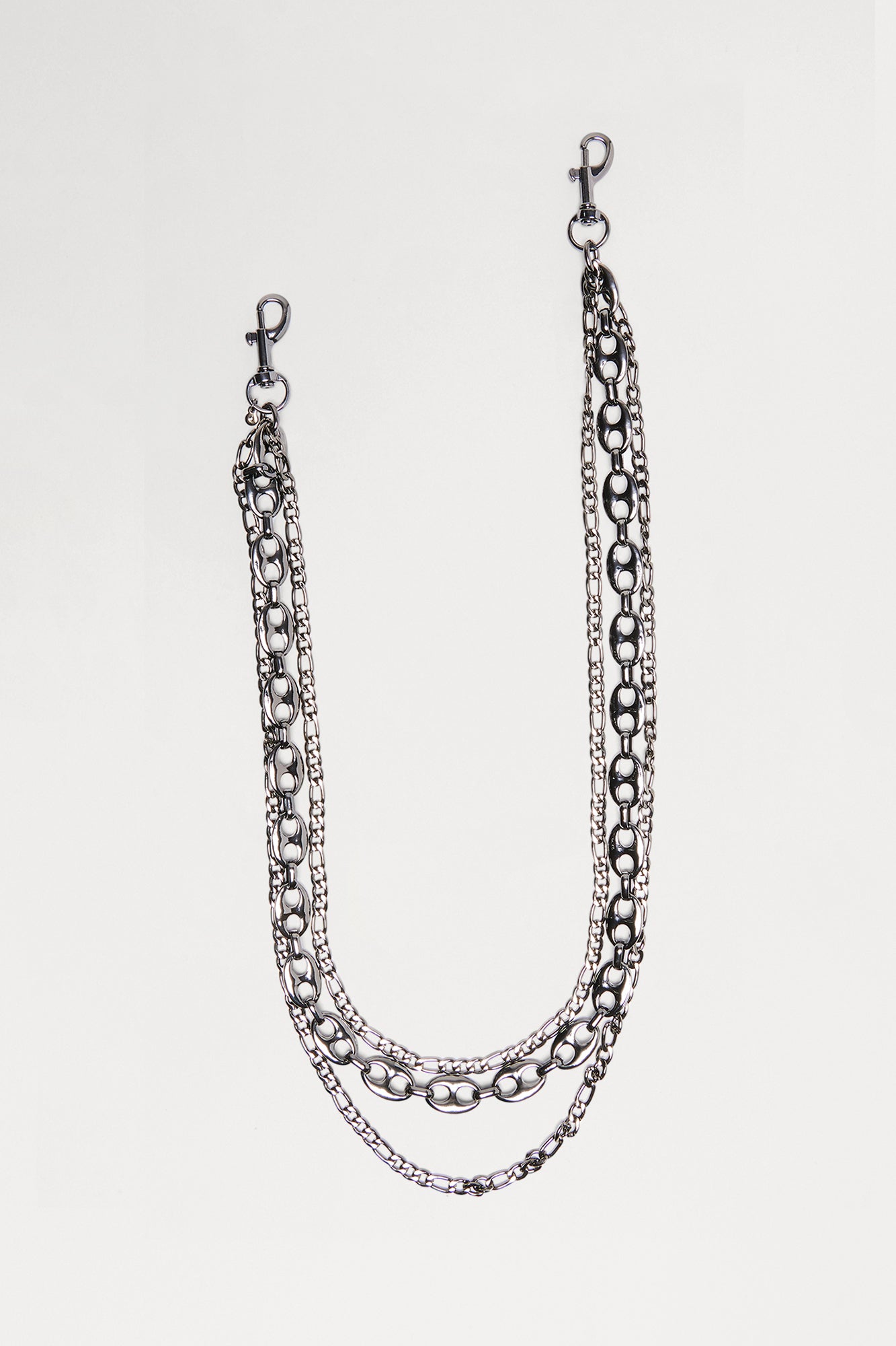 Hit The Stage Layered Pant Chain - Gunmetal