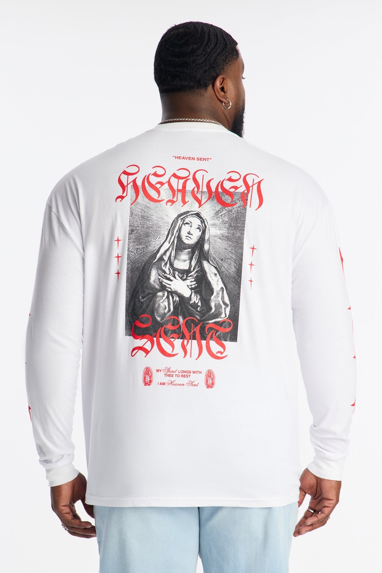 Heaven Sent Crusade Long Sleeve Tee - White