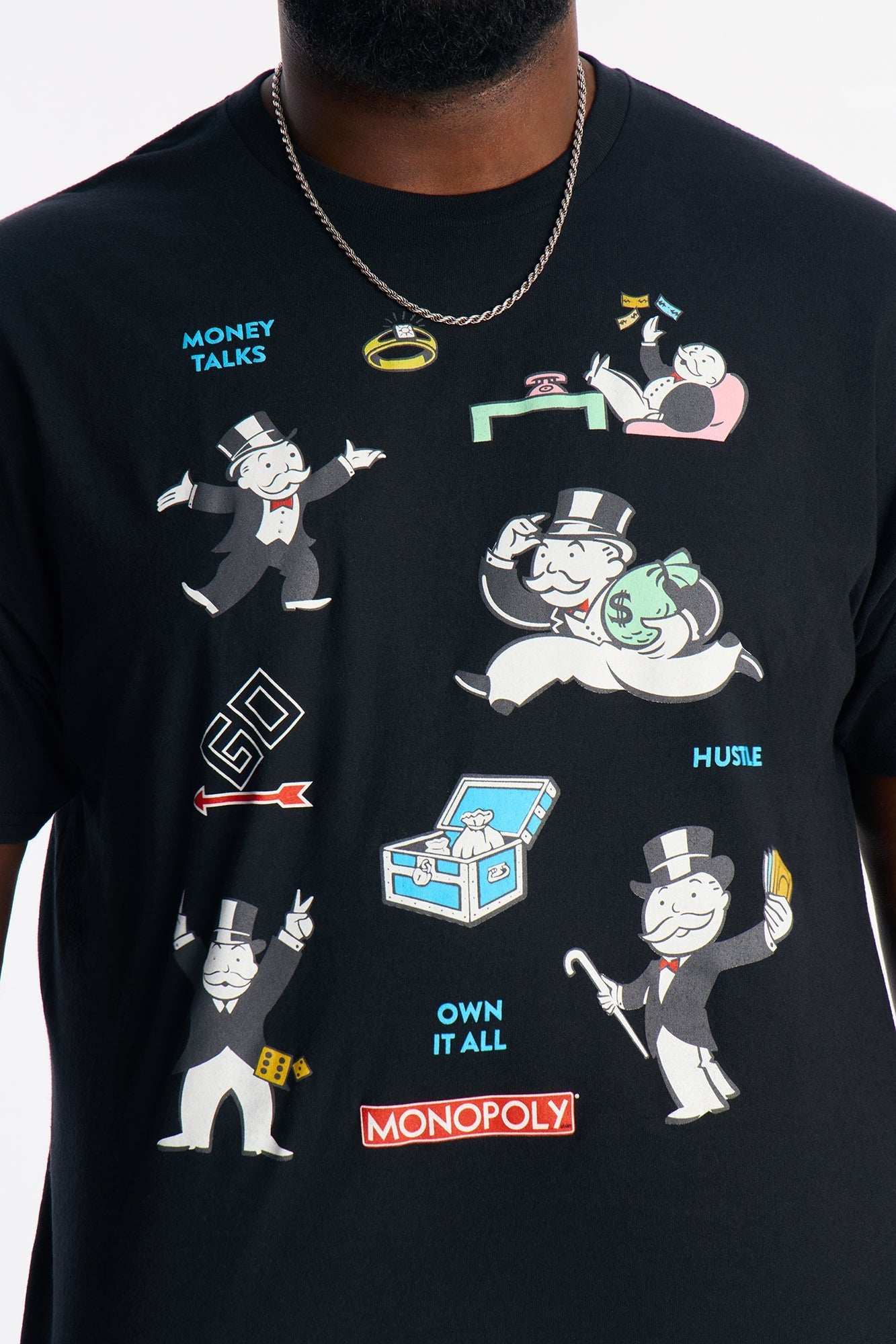 Monopoly Money Talks Short Sleeve Tee - Black
