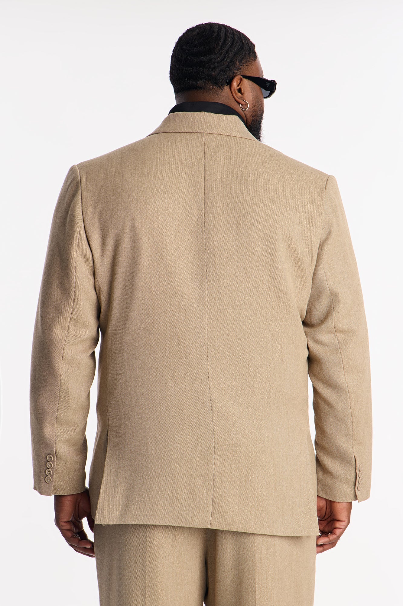 Relaxed Double Breasted Galaxy Blazer - Taupe