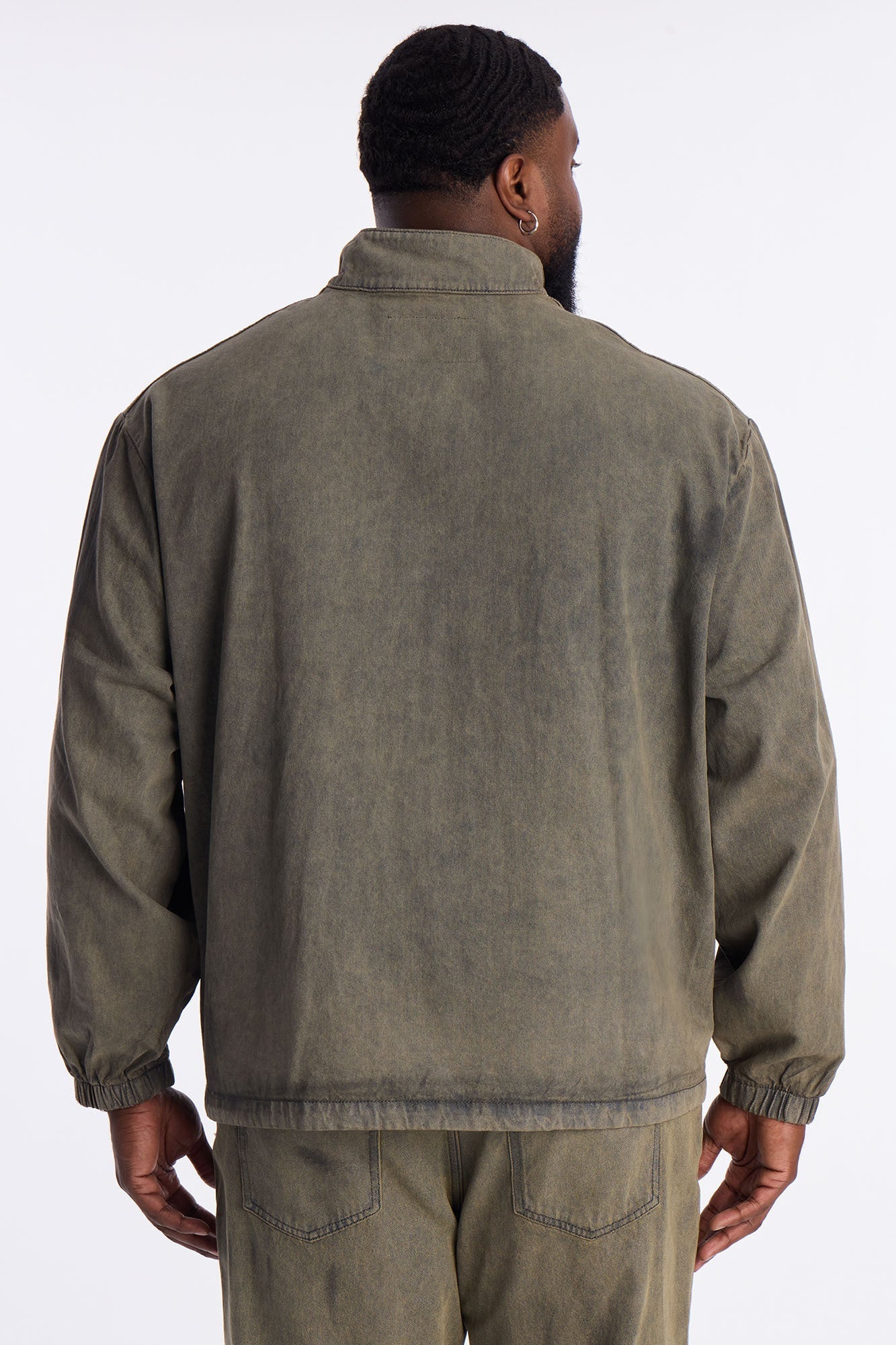 Dune Denim Anorak Jacket - Olive