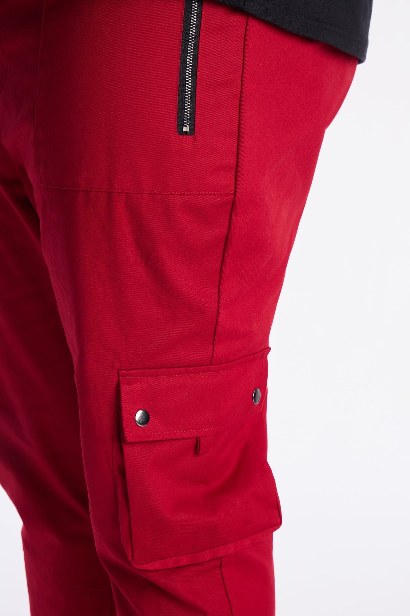 Roaming Twill Cargo Pants - Red