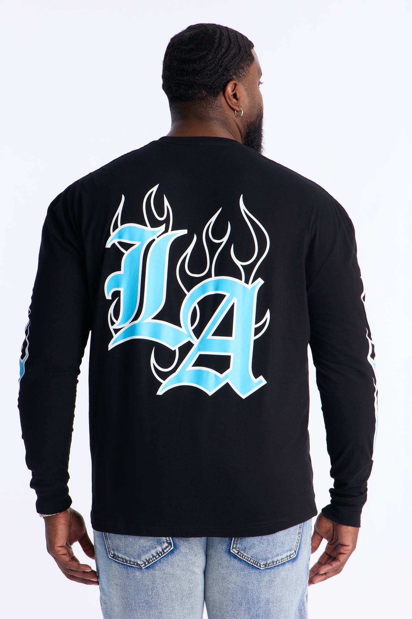 LA Boxy Long Sleeve Tee - Black
