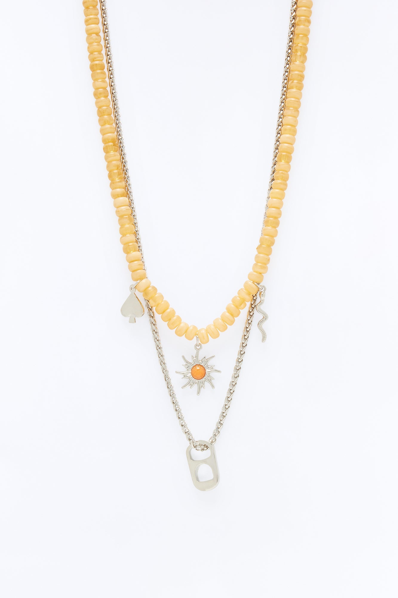 Vice and Virtue Necklace Set - Silver