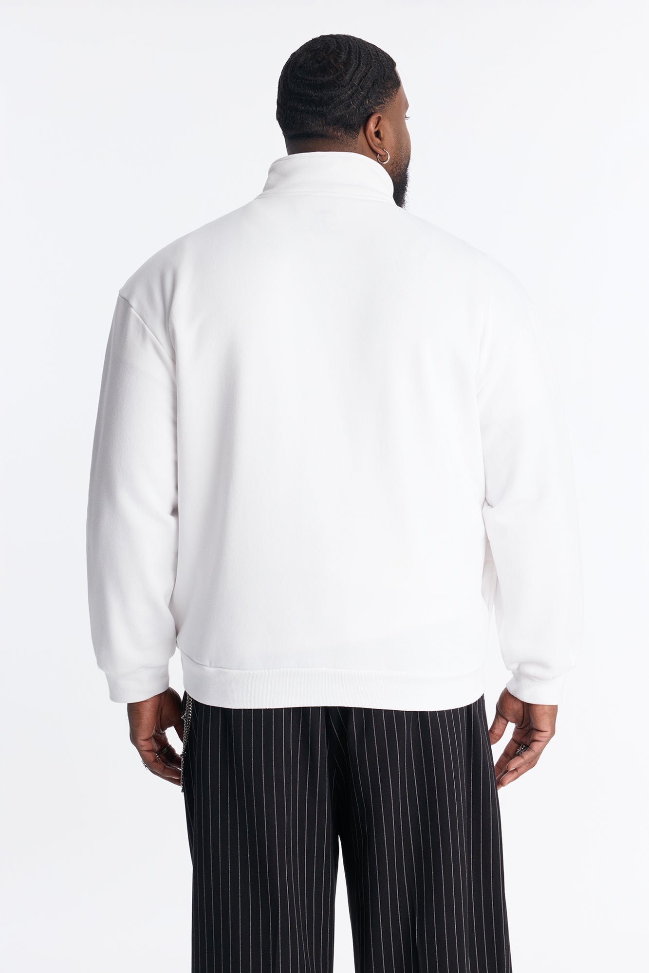 Built For Success Quarter Zip Sweatshirt - White