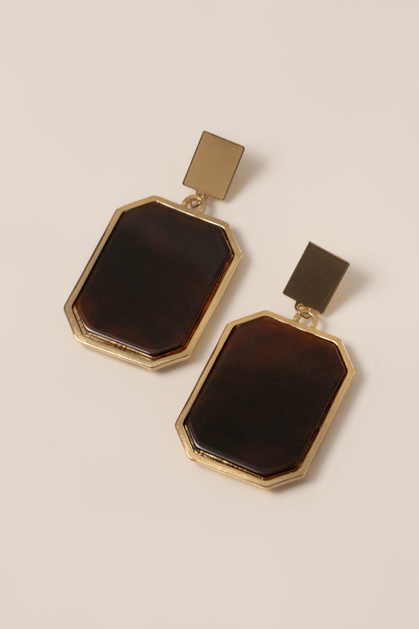 Brown Evette Dangle Earrings JLUXLABEL