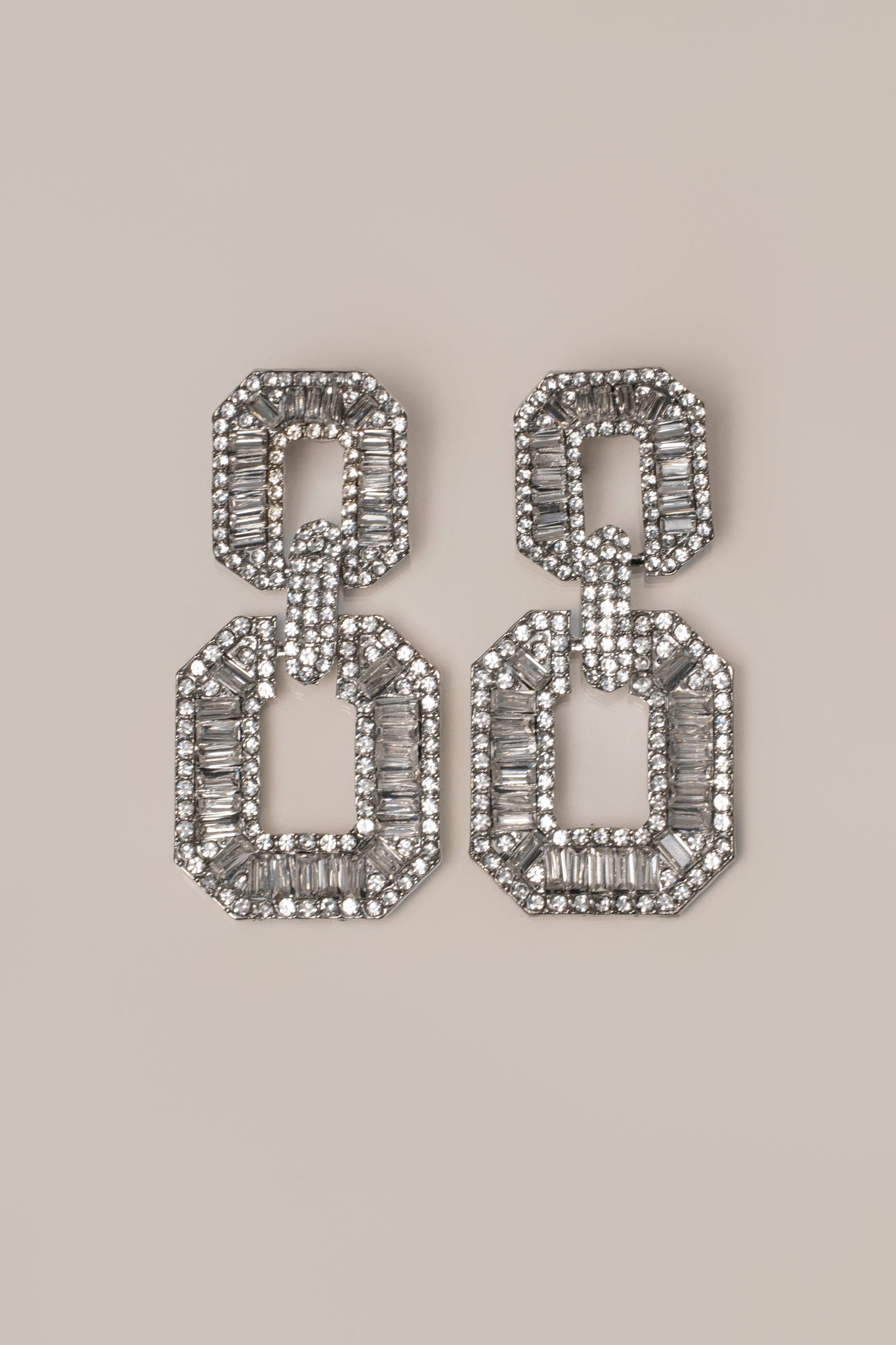 Silver Gleam Connection Earrings JLUXLABEL