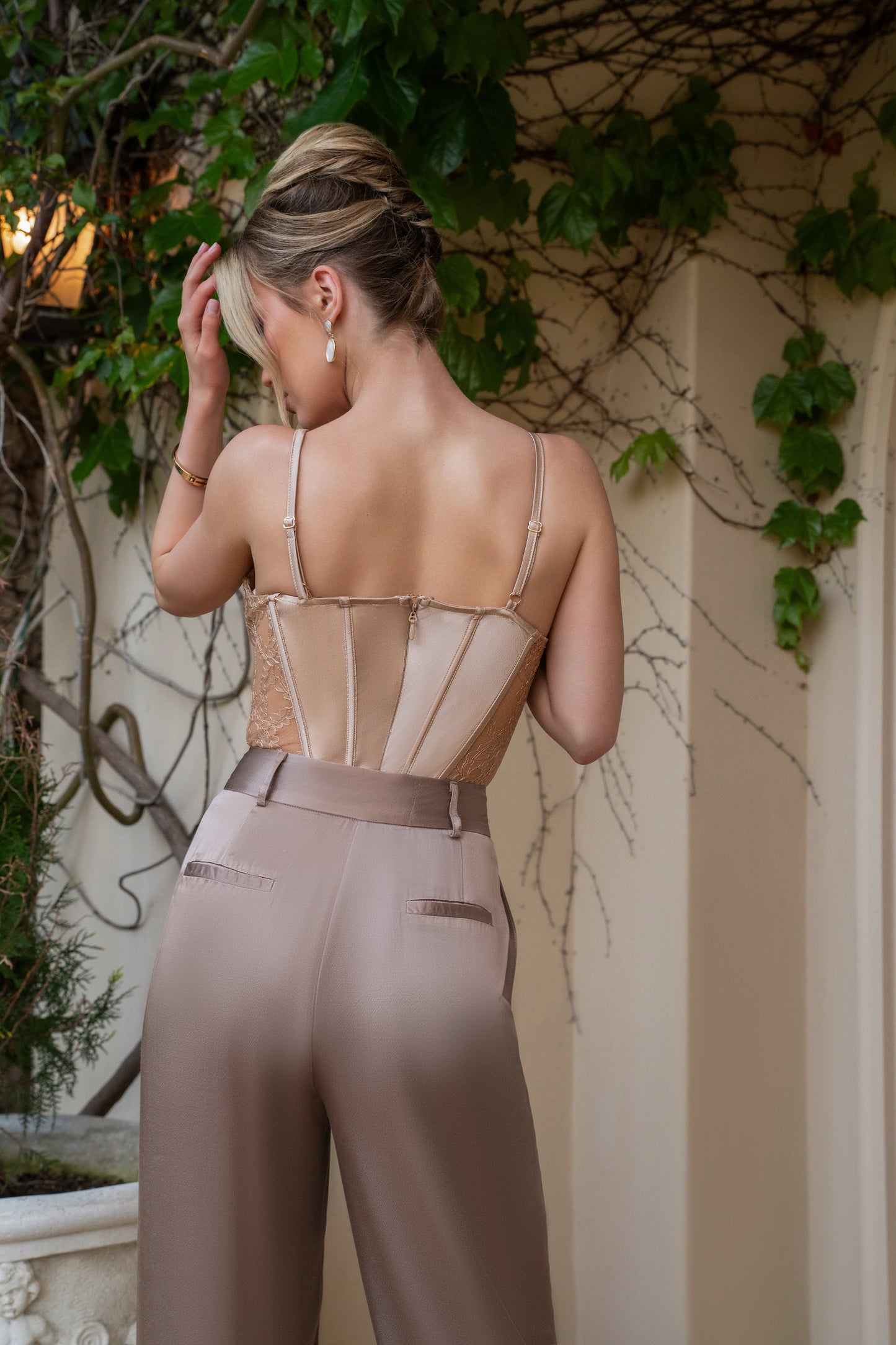 Bronze Incomparable Lace Bodysuit JLUXLABEL