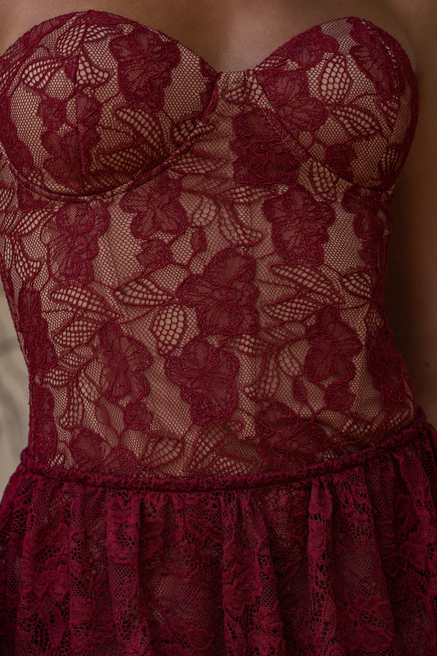 Red Fairytale Ending Lace Maxi Dress NEWFASHIONEDGE